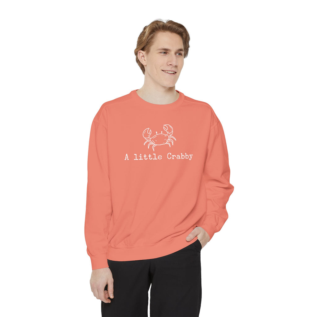 Crab Sweatshirt — "A Little Crabby" Garment-Dyed Crewneck
