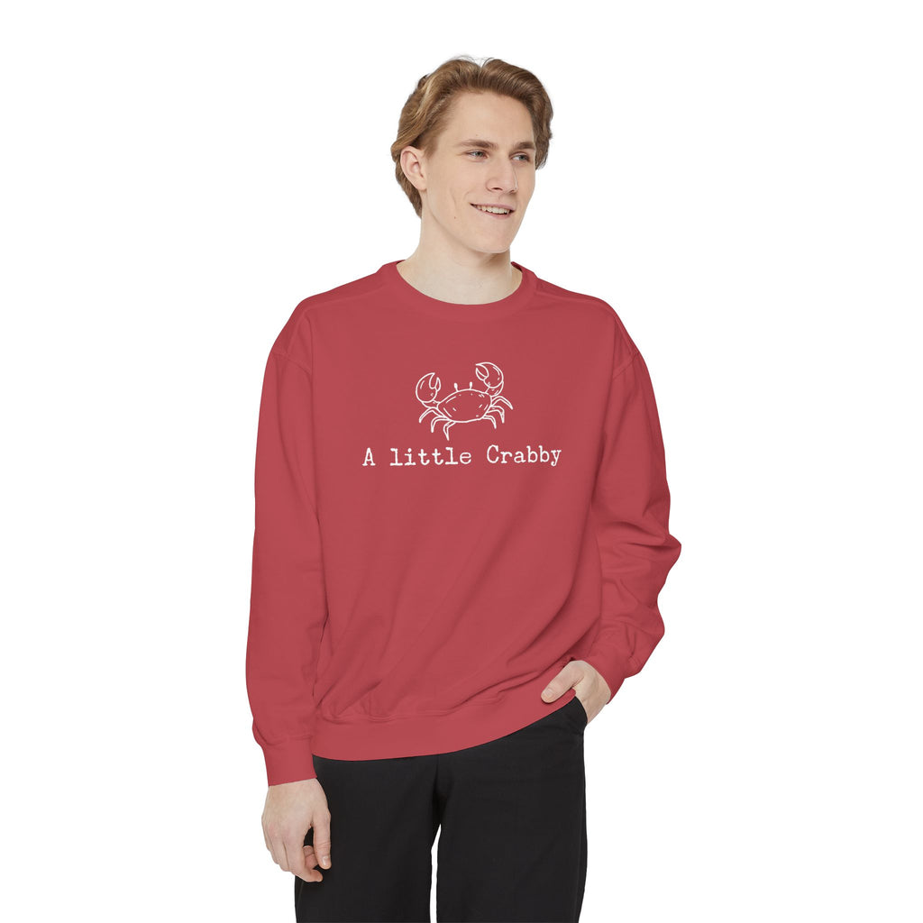 Crab Sweatshirt — "A Little Crabby" Garment-Dyed Crewneck