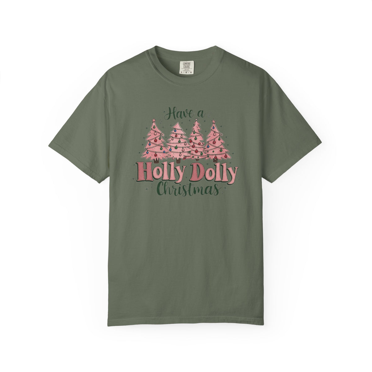Have a Holly Dolly Christmas T-Shirt | Comfort Colors 1717 Vintage Christmas Graphic Tee
