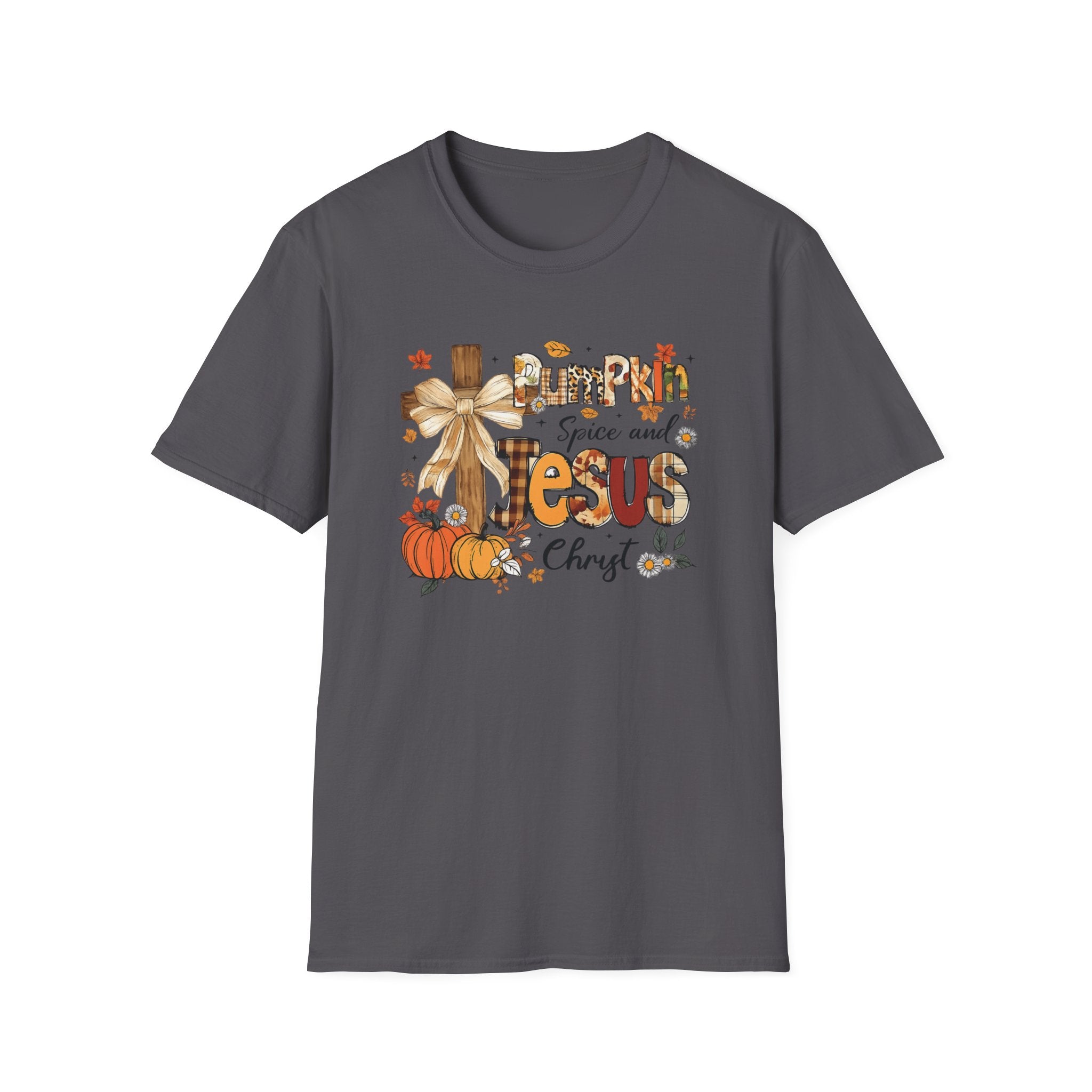 Pumpkin Spice and Jesus T‑Shirt — Fall Christian Faith Tee