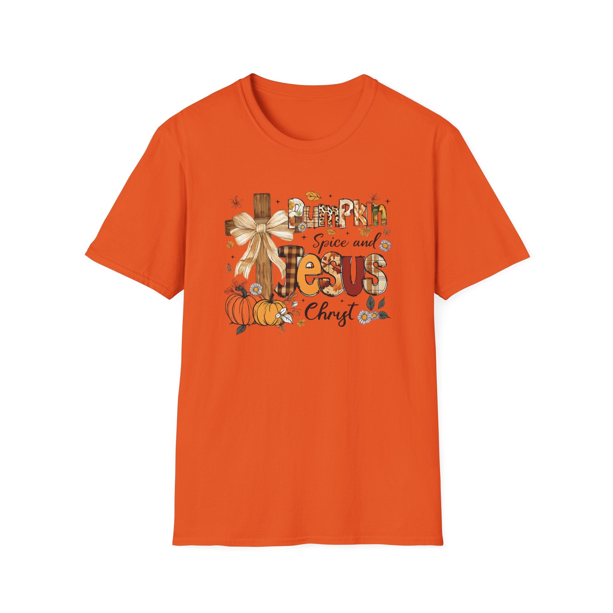 Pumpkin Spice and Jesus T‑Shirt — Fall Christian Faith Tee