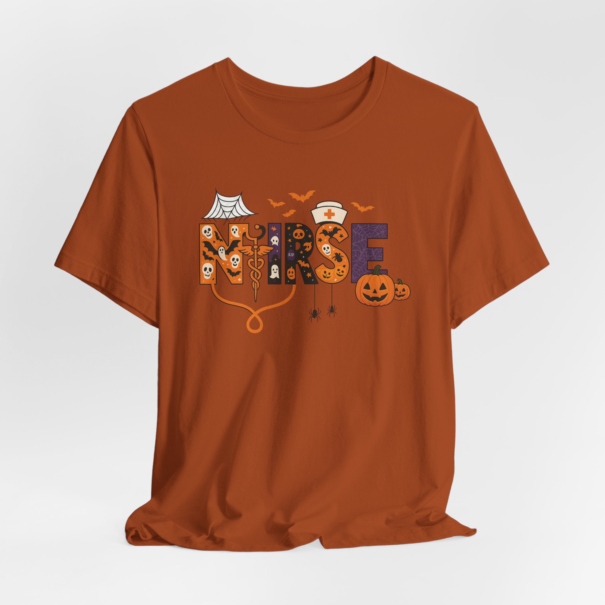 Halloween Nurse T-Shirt, Unisex Short Sleeve Spooky Halloween Costume