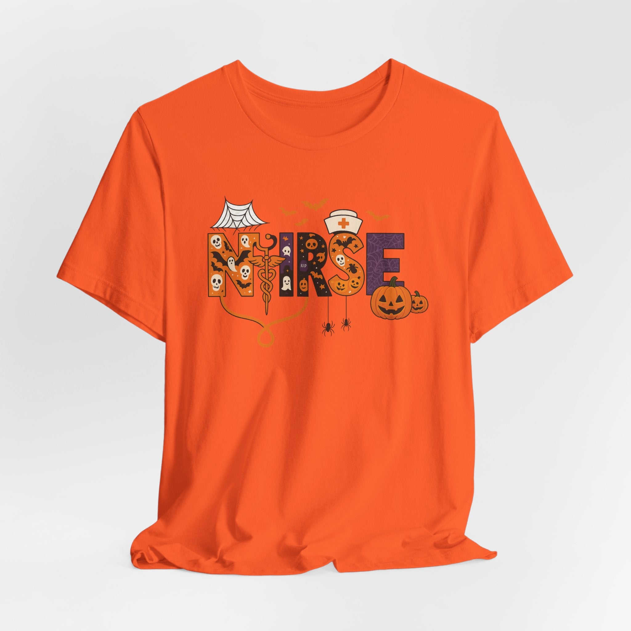 Halloween Nurse T-Shirt, Unisex Short Sleeve Spooky Halloween Costume