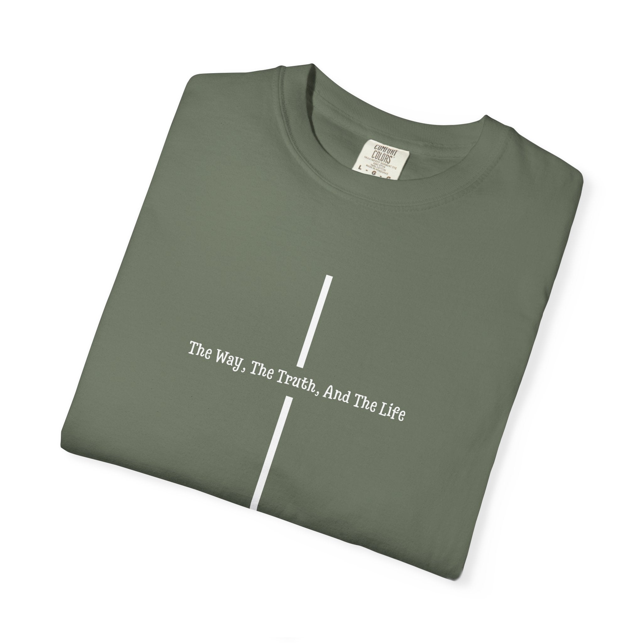 John 14:6 Shirt The Way The Truth The Life, Minimalist Christian Cross Tee, Faith T-Shirt, Scripture Verse Religious Gift