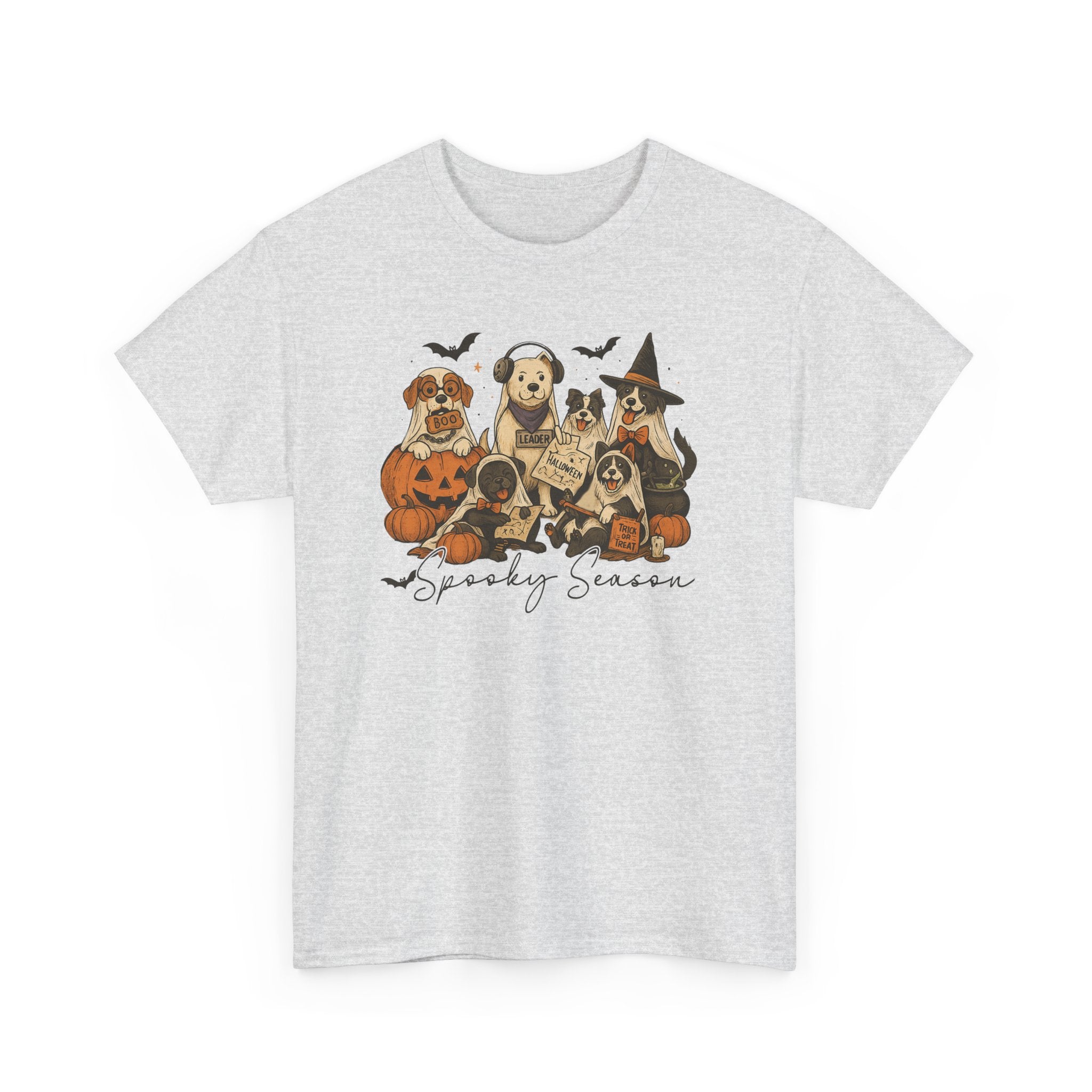 Spooky Season Dog Halloween Shirt | Cute Ghost Dogs Pumpkin Tee | Fall Dog Lover T-Shirt