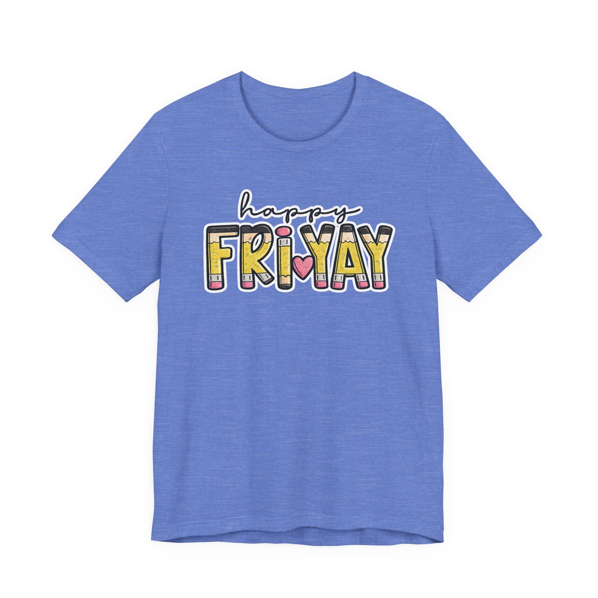 Happy Friyay Teacher Shirt  Friday Teacher Tee  Pencil Graphic T-Shirt