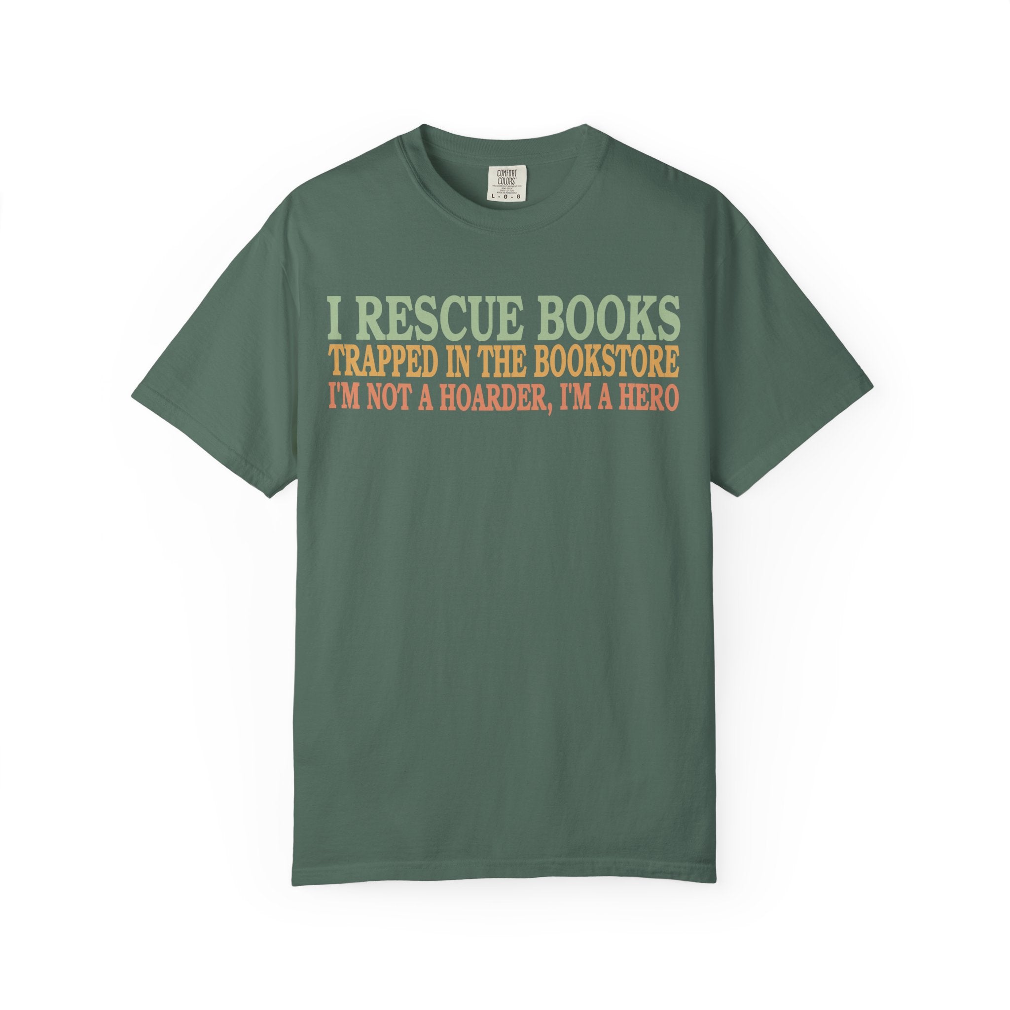 Book Lovers Unisex T-Shirt, I Rescue Books Graphic Tee,  Gift for Bookworms,