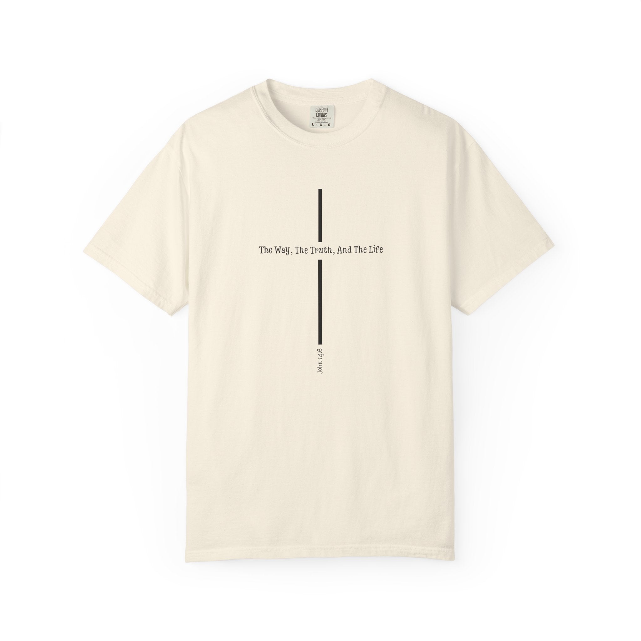 John 14:6 Shirt The Way The Truth The Life, Minimalist Christian Cross Tee, Faith T-Shirt, Scripture Verse Religious Gift