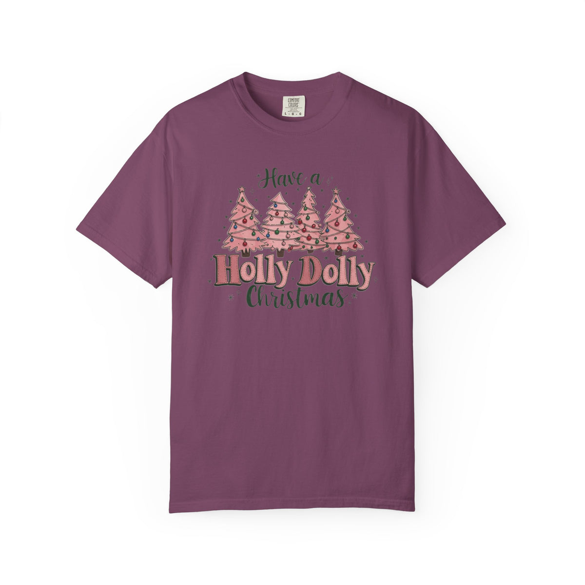 Have a Holly Dolly Christmas T-Shirt | Comfort Colors 1717 Vintage Christmas Graphic Tee