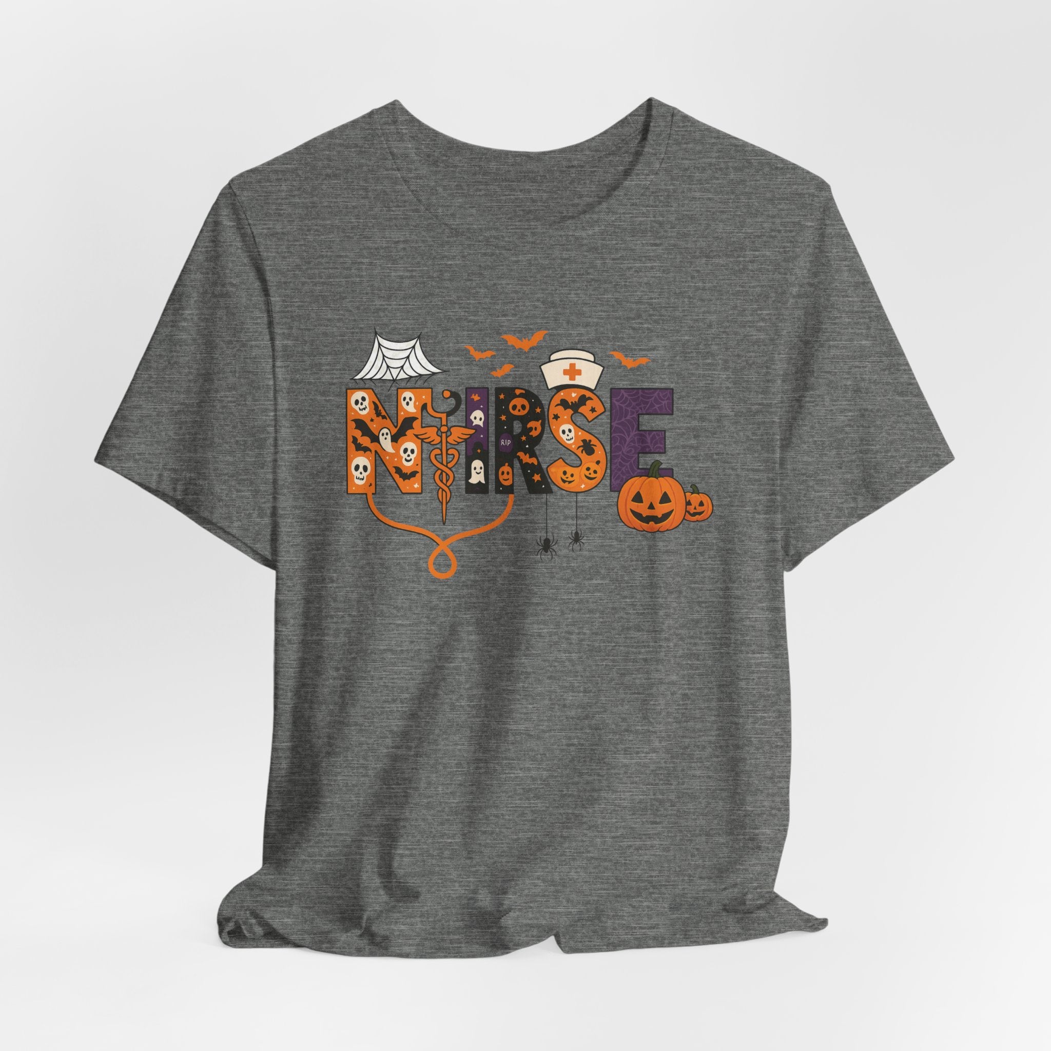 Halloween Nurse T-Shirt, Unisex Short Sleeve Spooky Halloween Costume