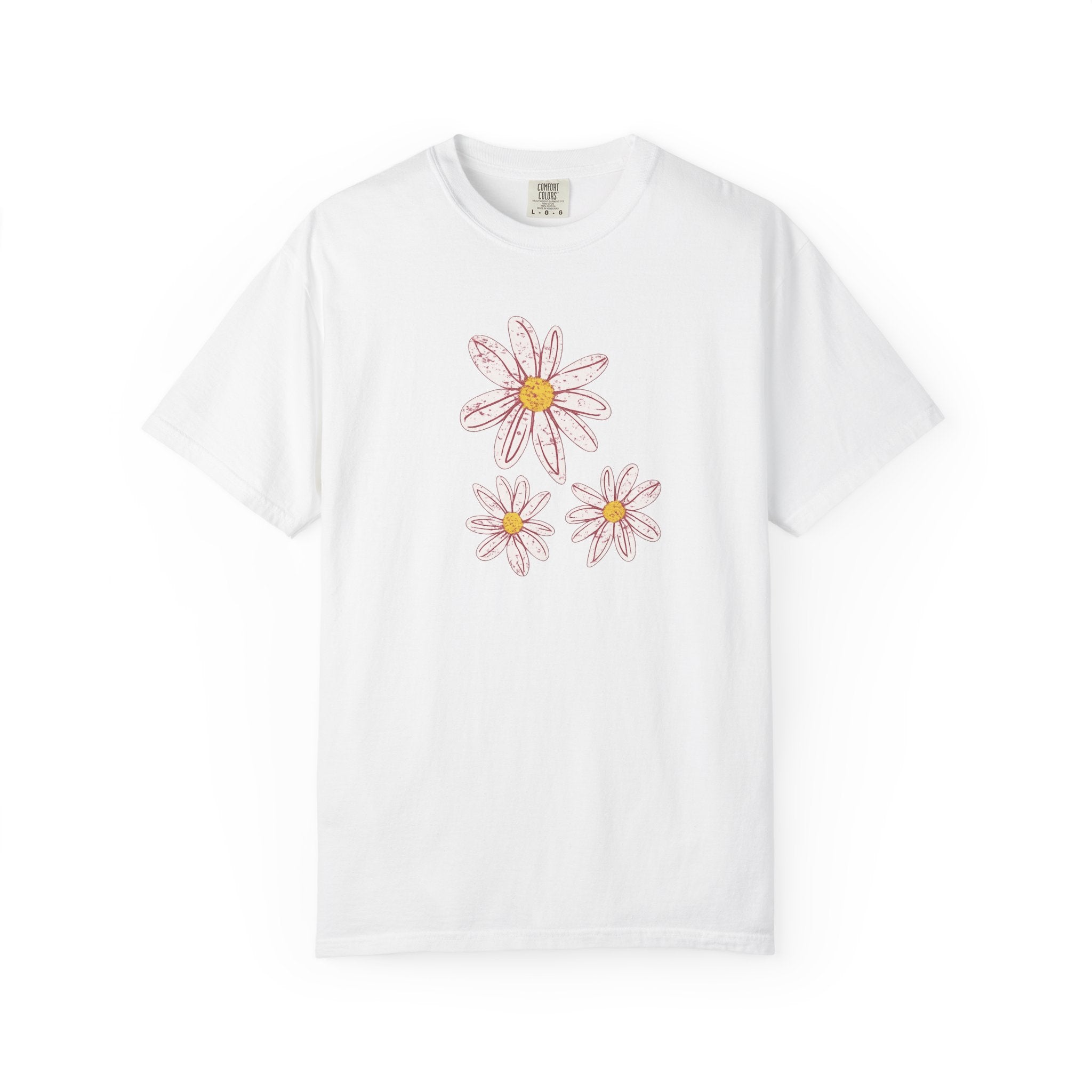 Daisy Trio T-Shirt — Hand-Drawn Floral Tee