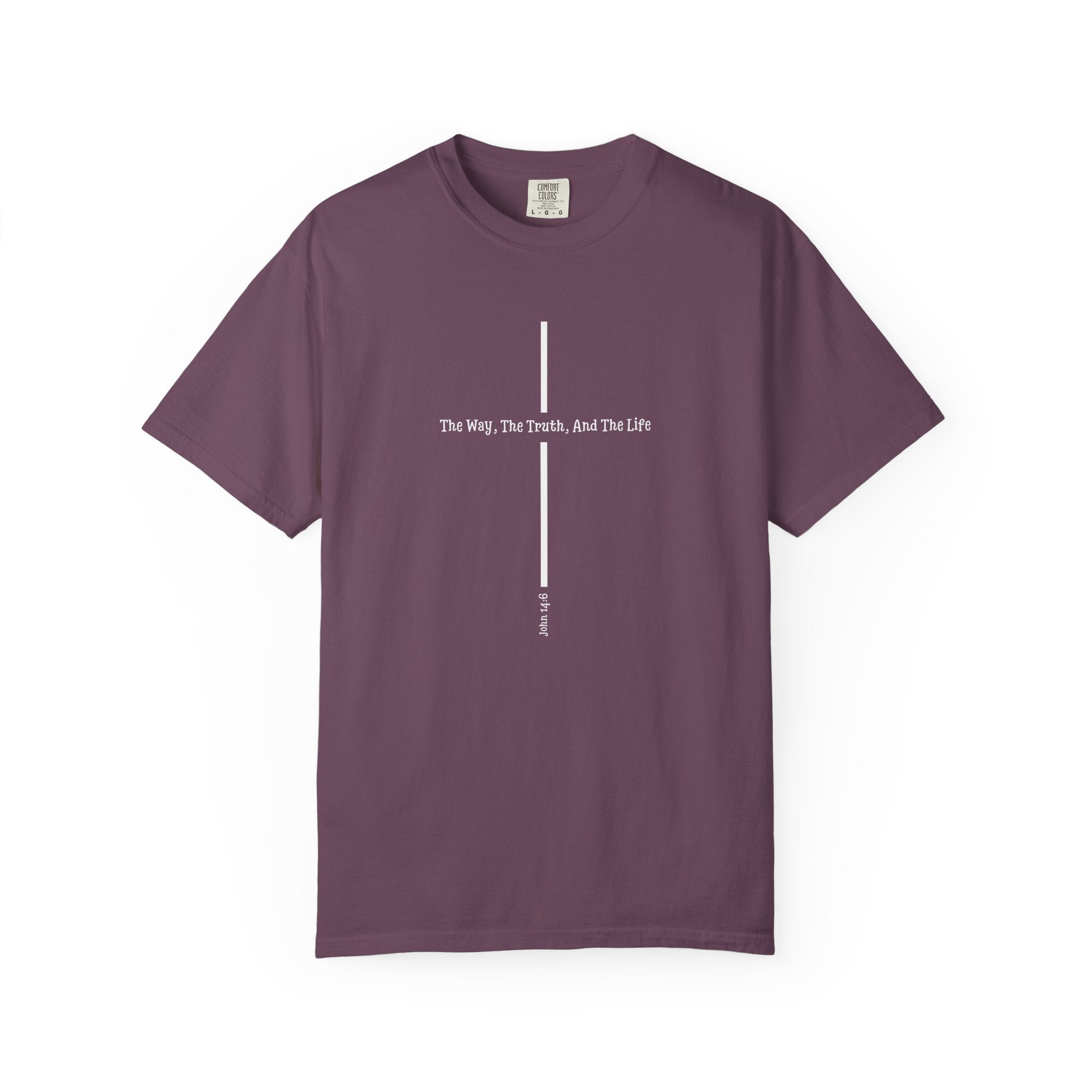 John 14:6 Shirt The Way The Truth The Life, Minimalist Christian Cross Tee, Faith T-Shirt, Scripture Verse Religious Gift