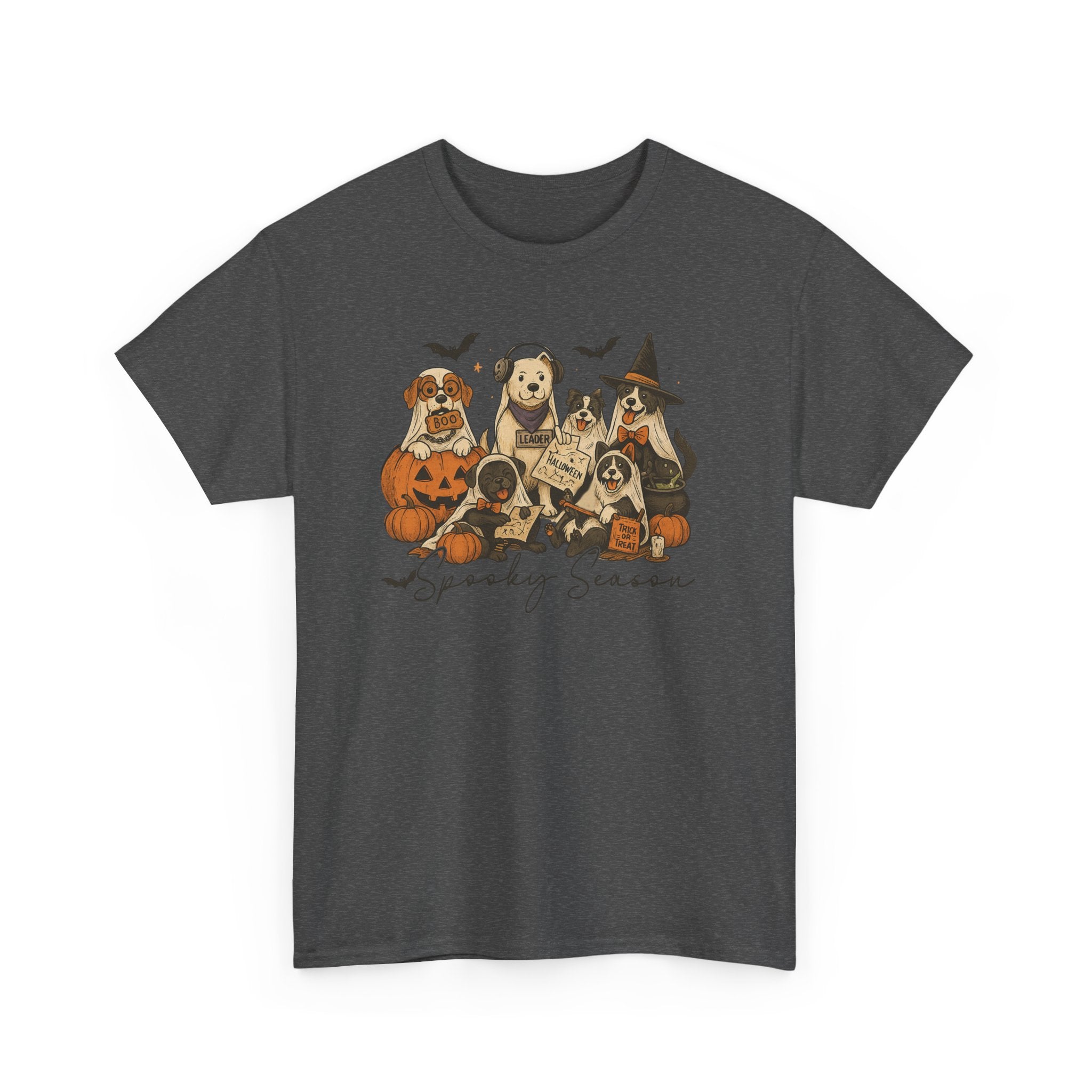 Spooky Season Dog Halloween Shirt | Cute Ghost Dogs Pumpkin Tee | Fall Dog Lover T-Shirt