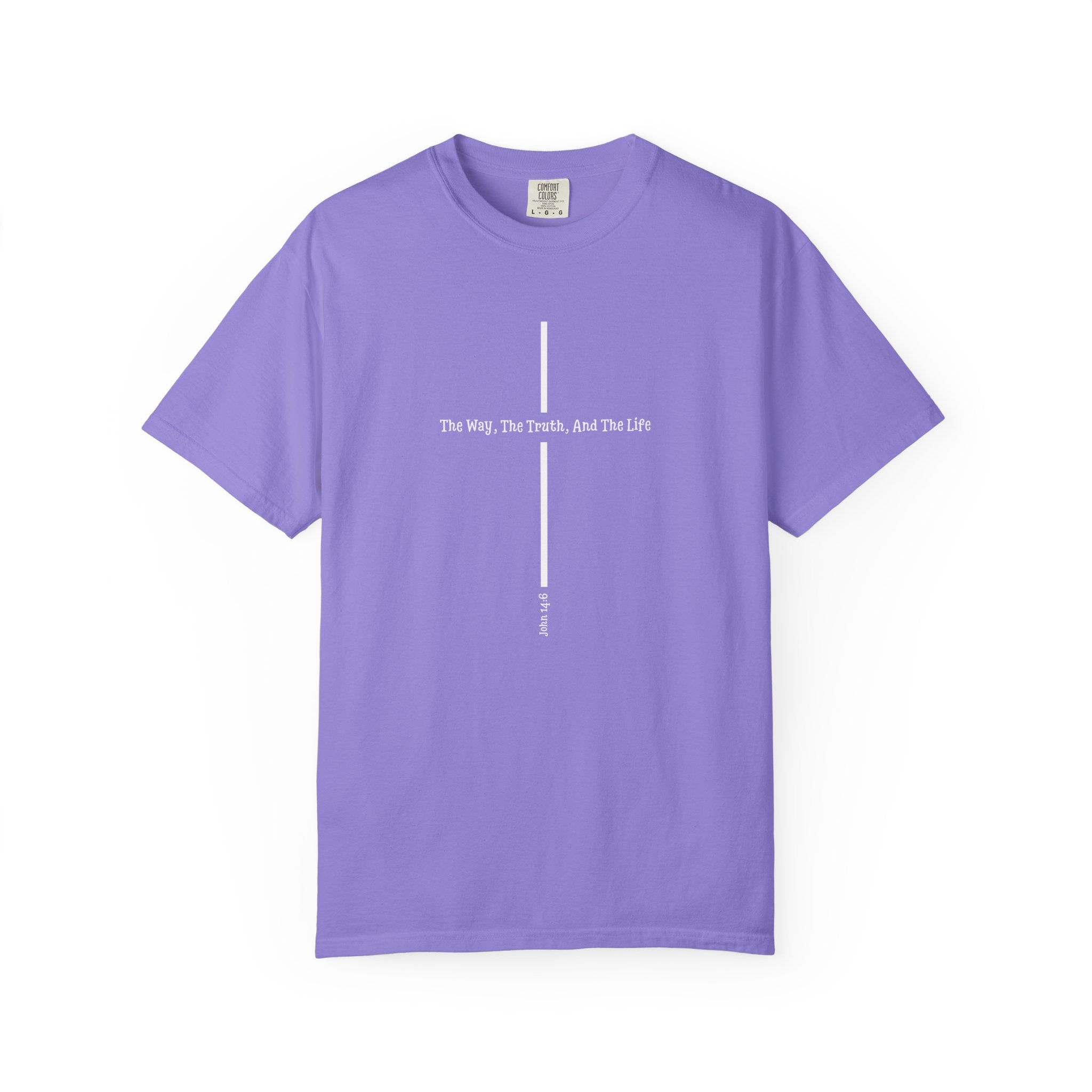 John 14:6 Shirt The Way The Truth The Life, Minimalist Christian Cross Tee, Faith T-Shirt, Scripture Verse Religious Gift