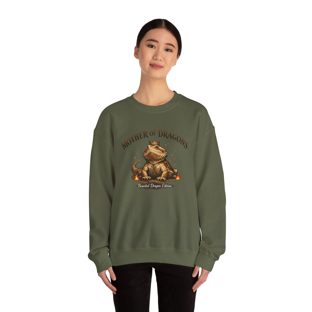 Mother of Dragons Crewneck Sweatshirt | Cute Dragon Illustration