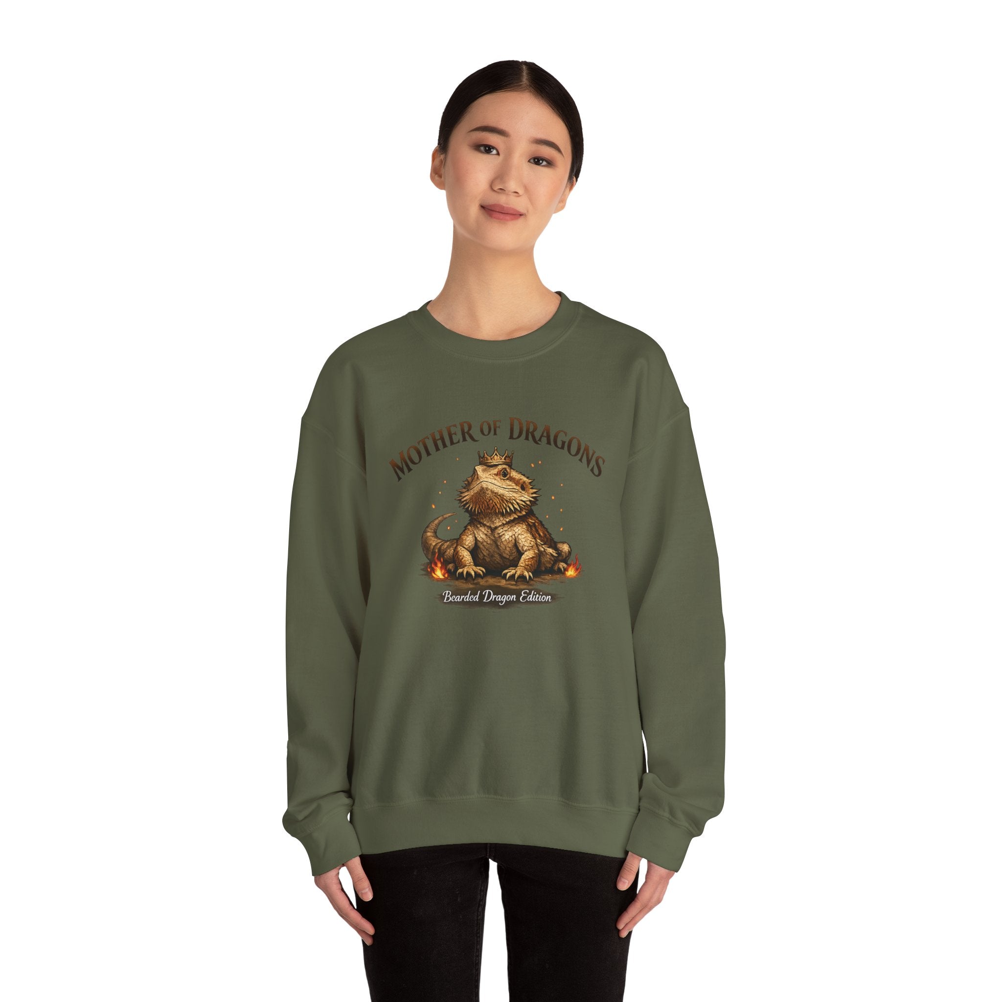 Mother of Dragons Crewneck Sweatshirt | Cute Dragon Illustration