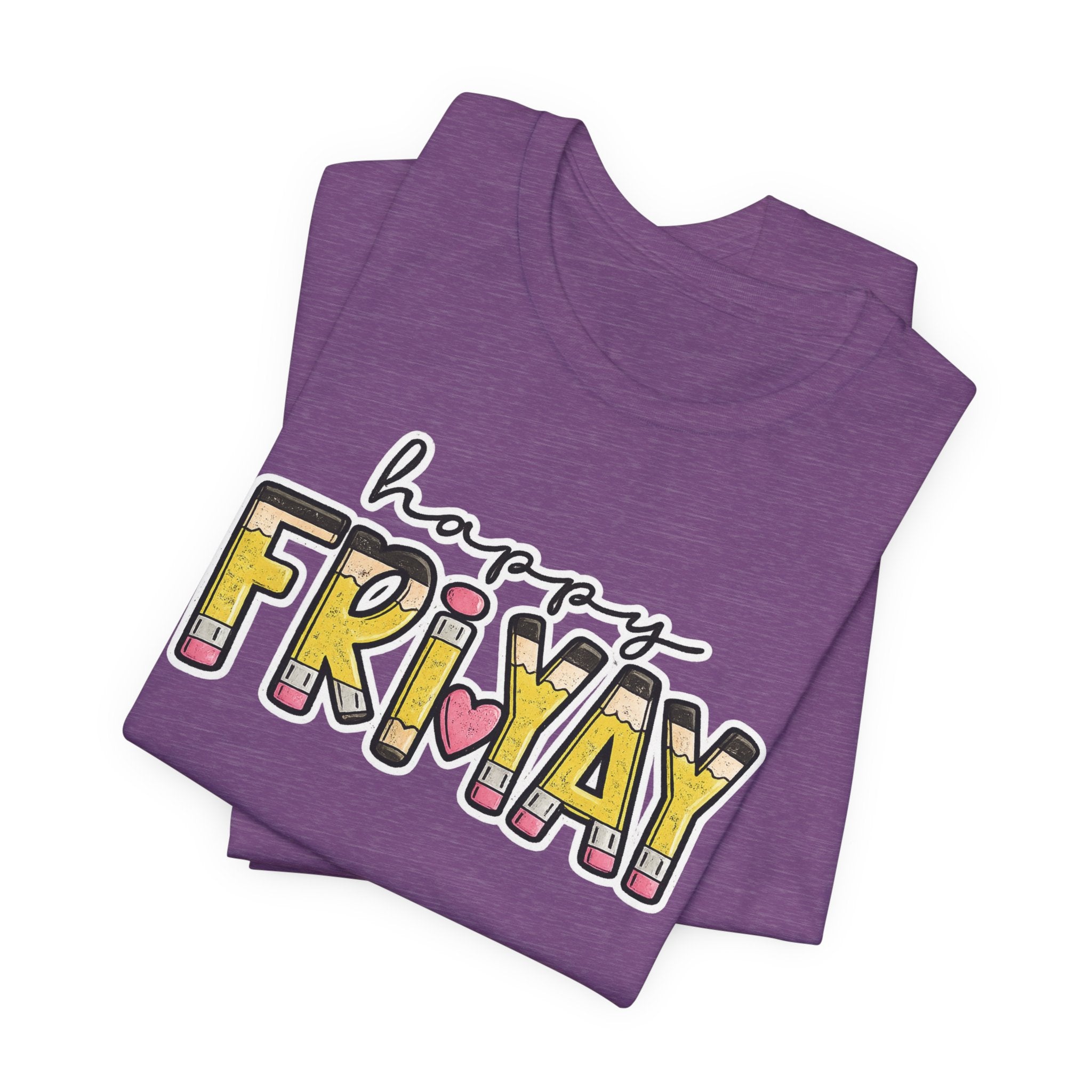 Happy Friyay Teacher Shirt  Friday Teacher Tee  Pencil Graphic T-Shirt