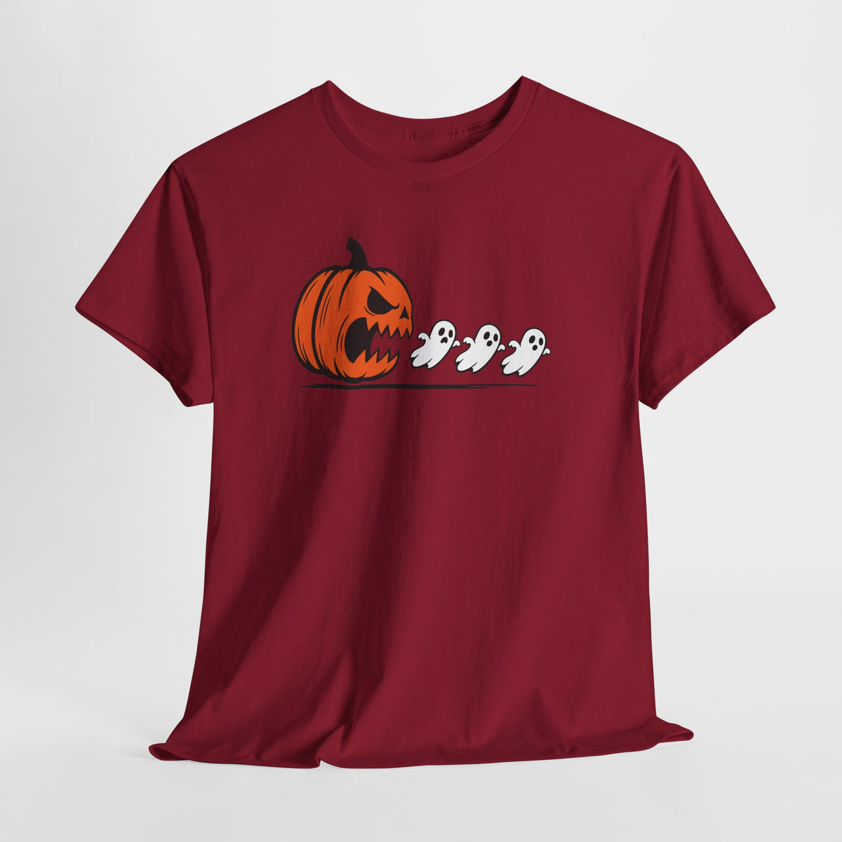Halloween Pumpkin & Ghosts Tee — Spooky Cute Fall T-Shirt
