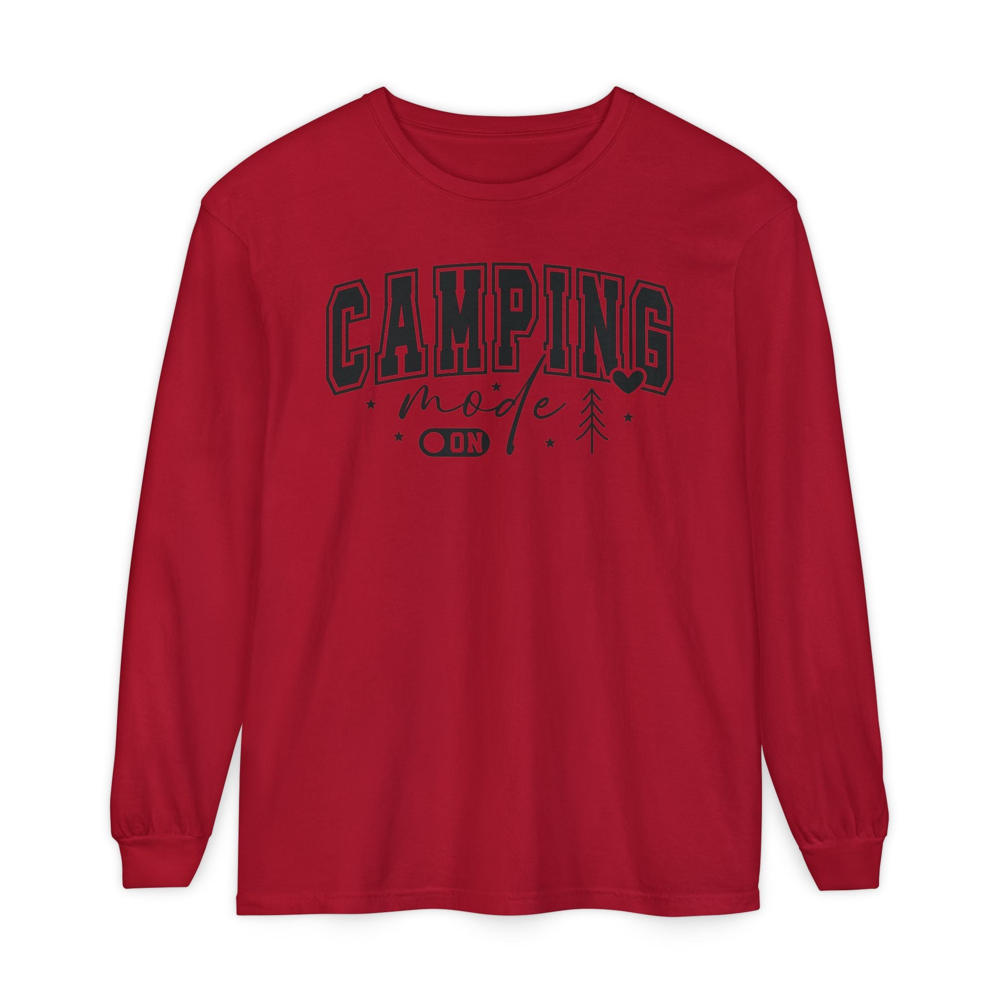 Camping Mode Long Sleeve T-Shirt — Cozy Outdoors Graphic Shirt
