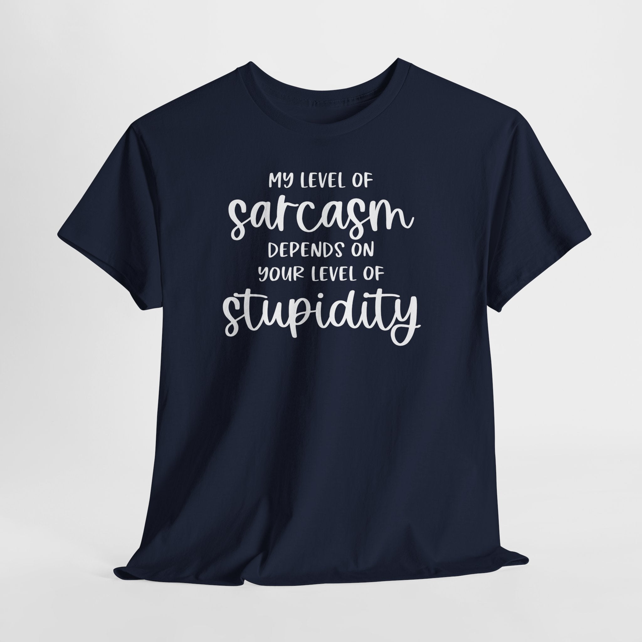 My Level Of Sarcasm Depends On Your Level Of Stupidity T-Shirt
