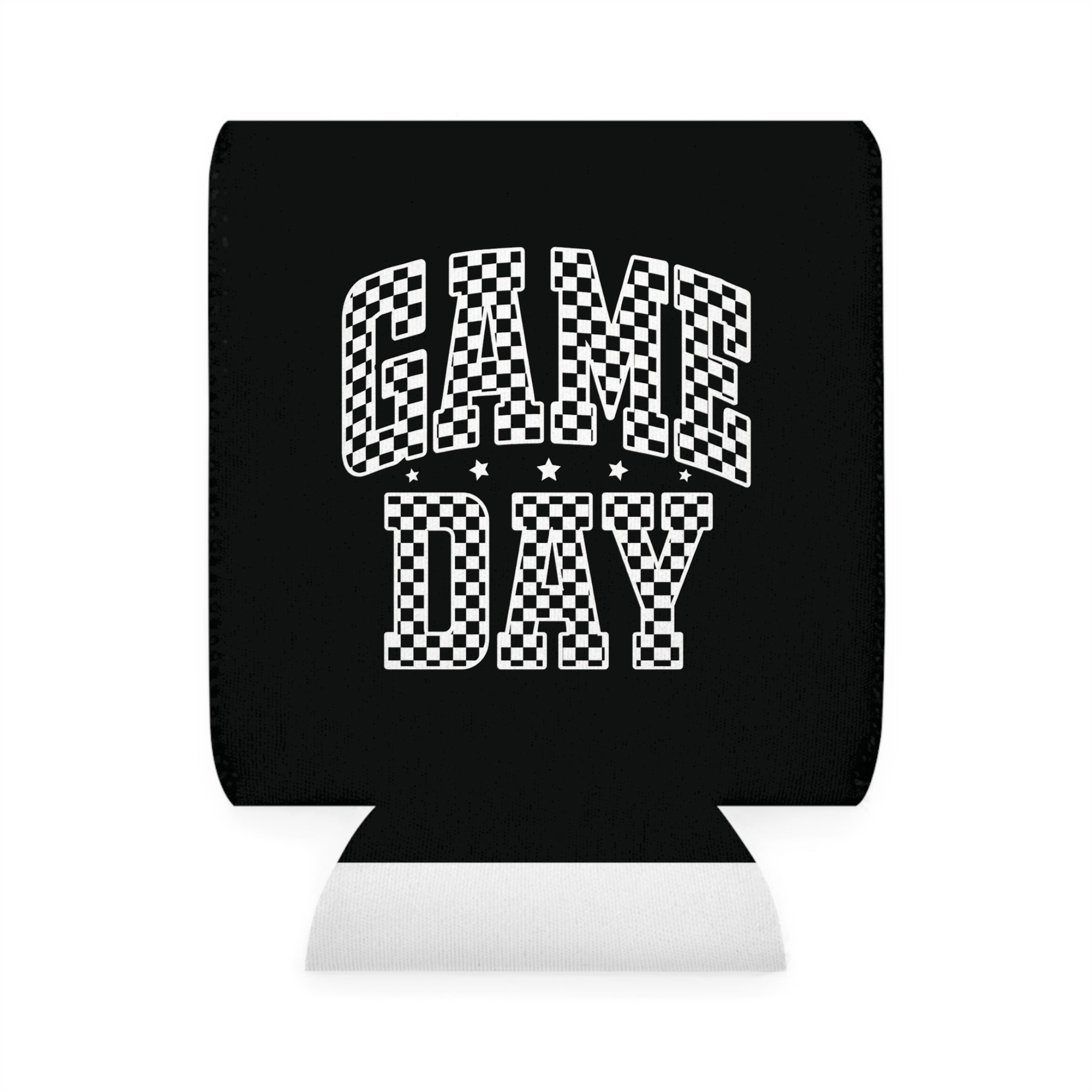 Game Day Checkerboard Can Cooler Sleeve | Koozie