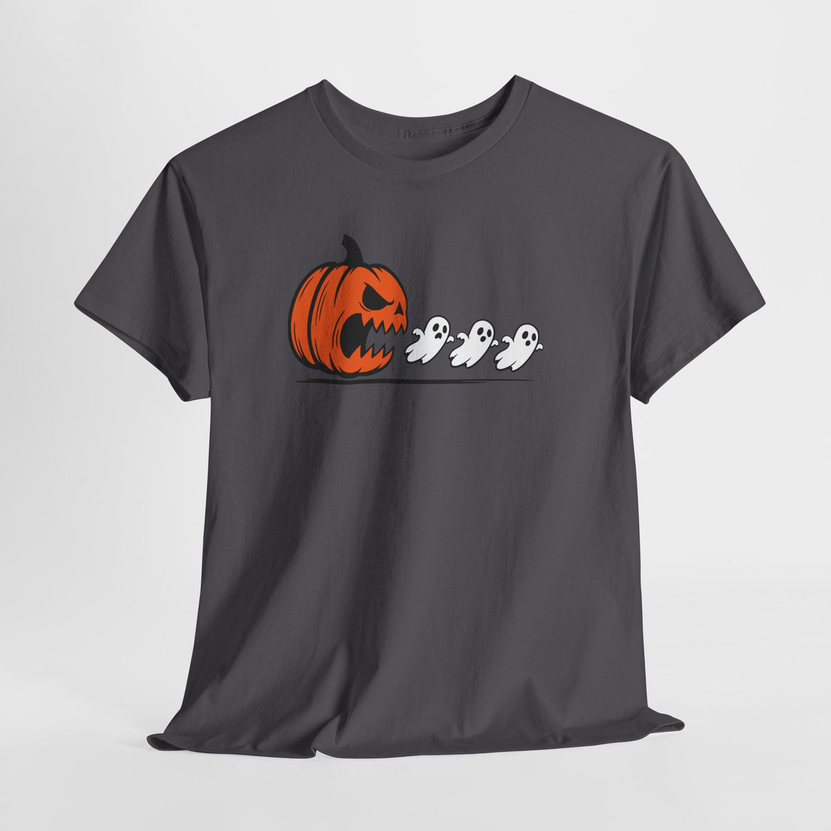 Halloween Pumpkin & Ghosts Tee — Spooky Cute Fall T-Shirt