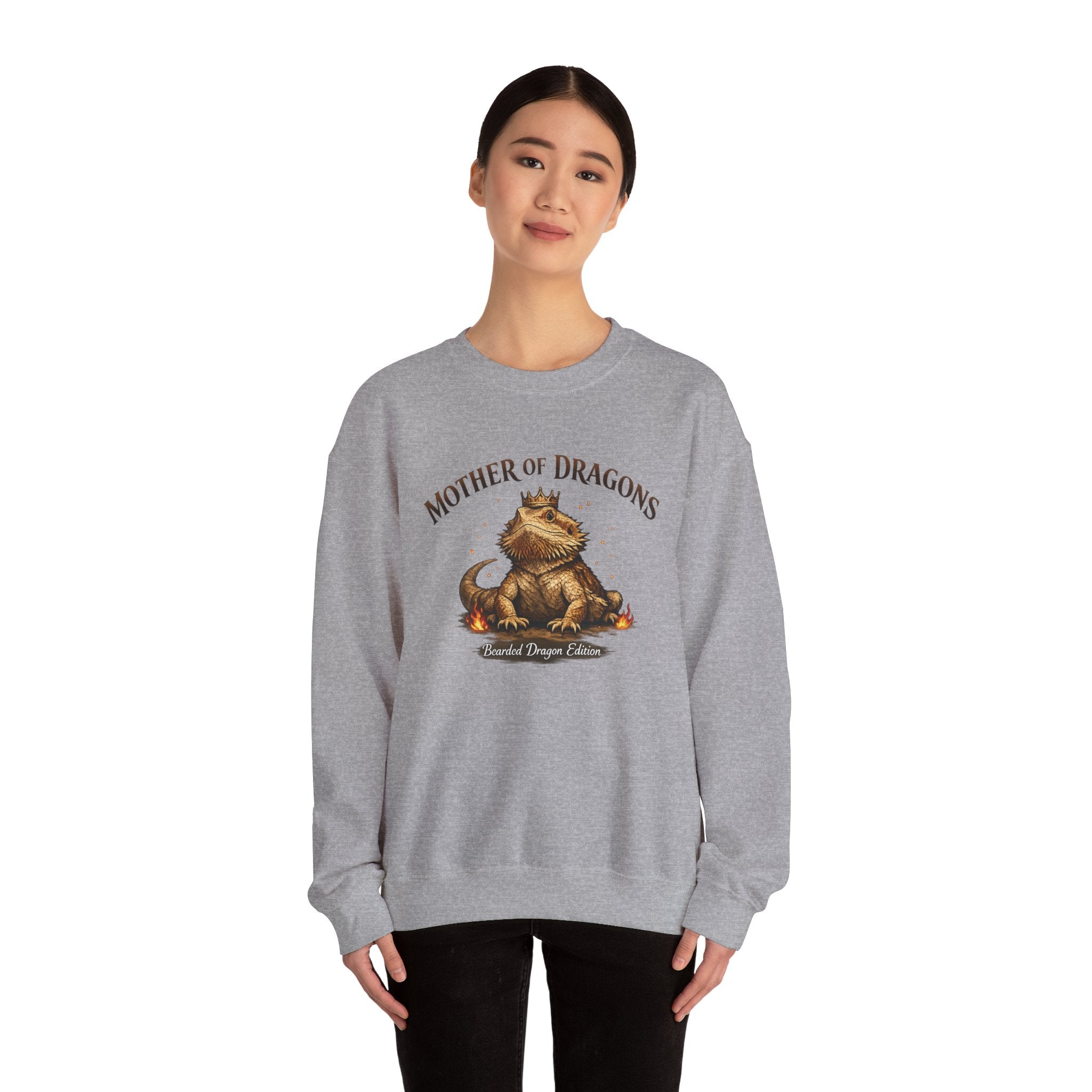 Mother of Dragons Crewneck Sweatshirt | Cute Dragon Illustration