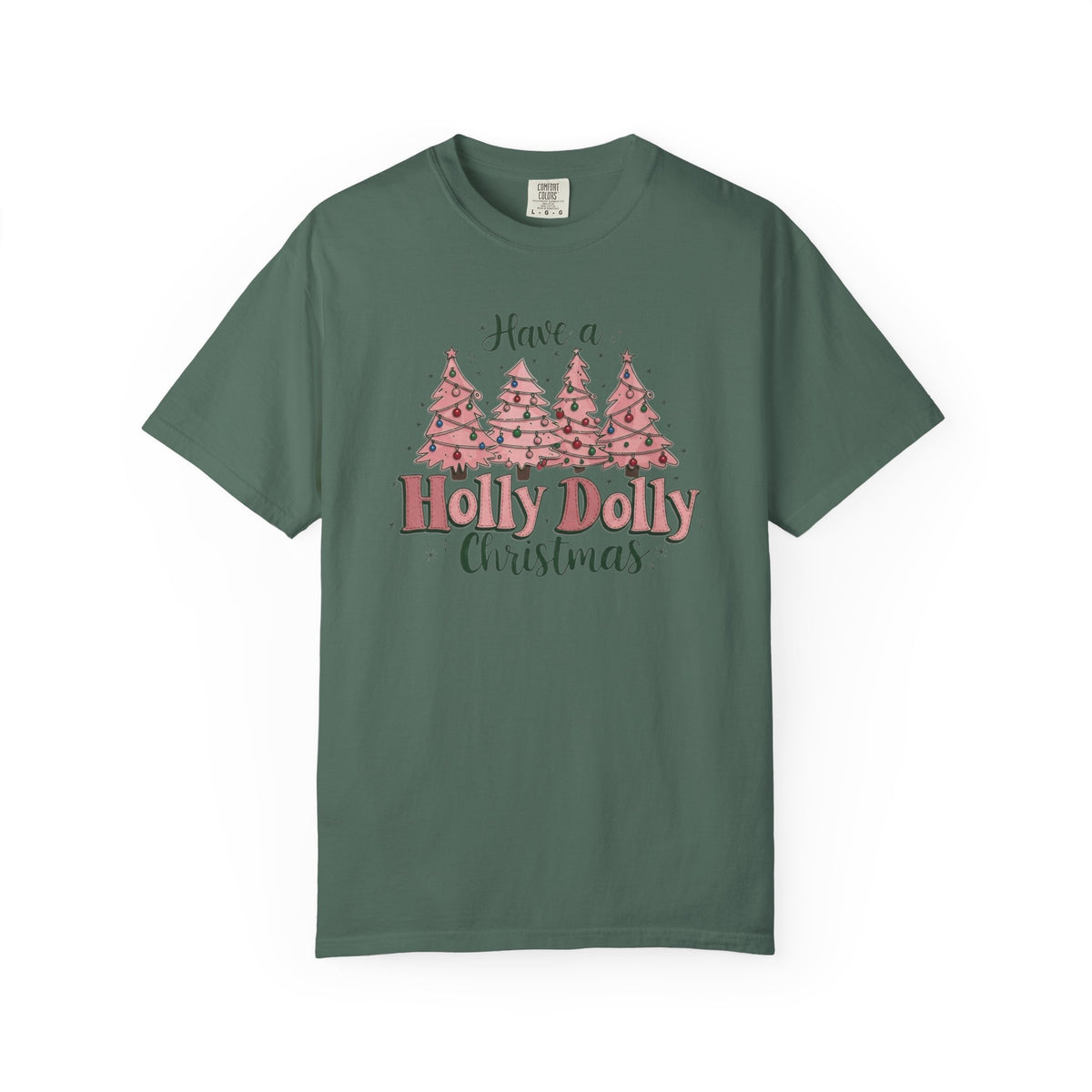 Have a Holly Dolly Christmas T-Shirt | Comfort Colors 1717 Vintage Christmas Graphic Tee