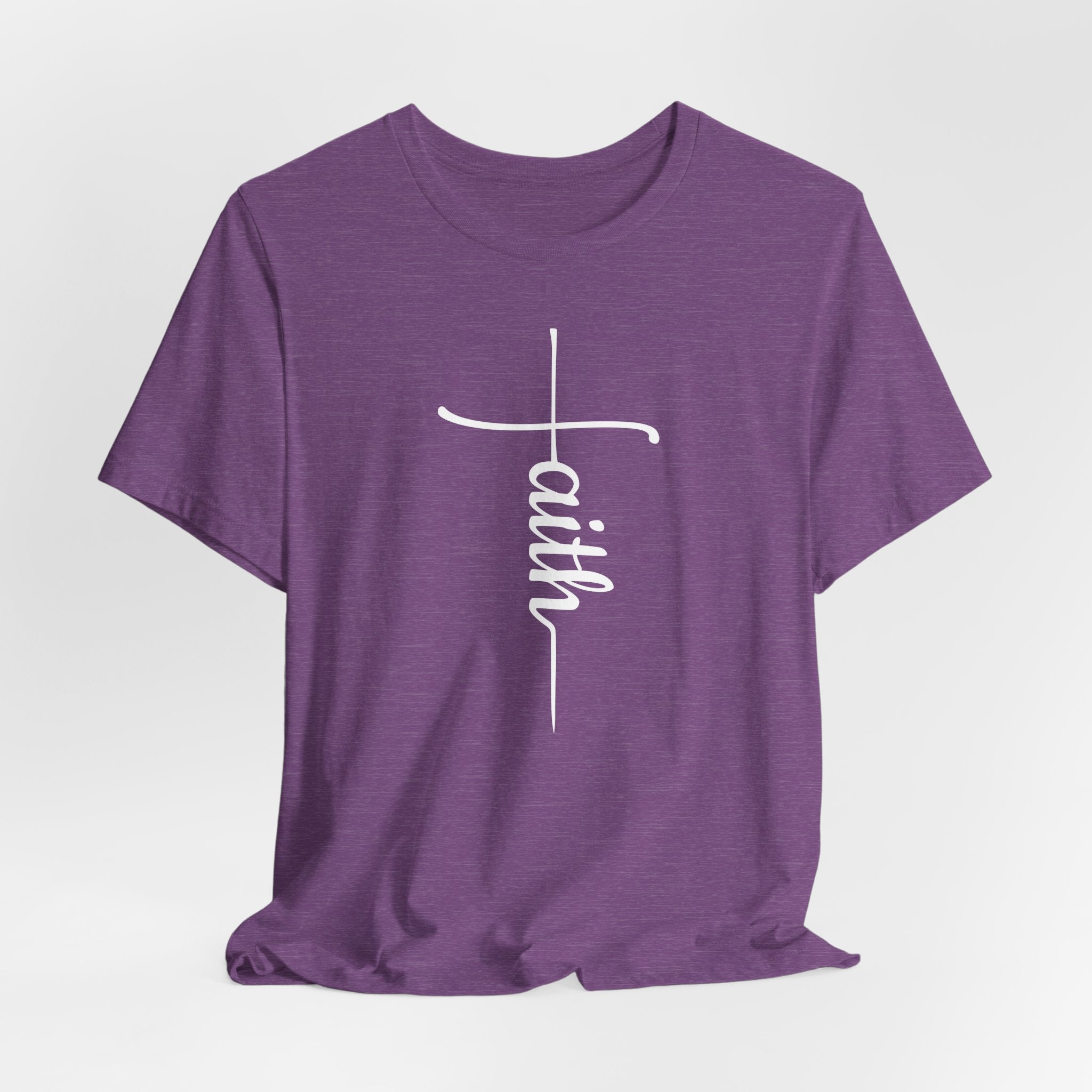 Faith Cross Shirt, Christian T-Shirt, Minimalist Scripture Tee, Bella Canvas 3001 Unisex, Religious Gift for Women Men