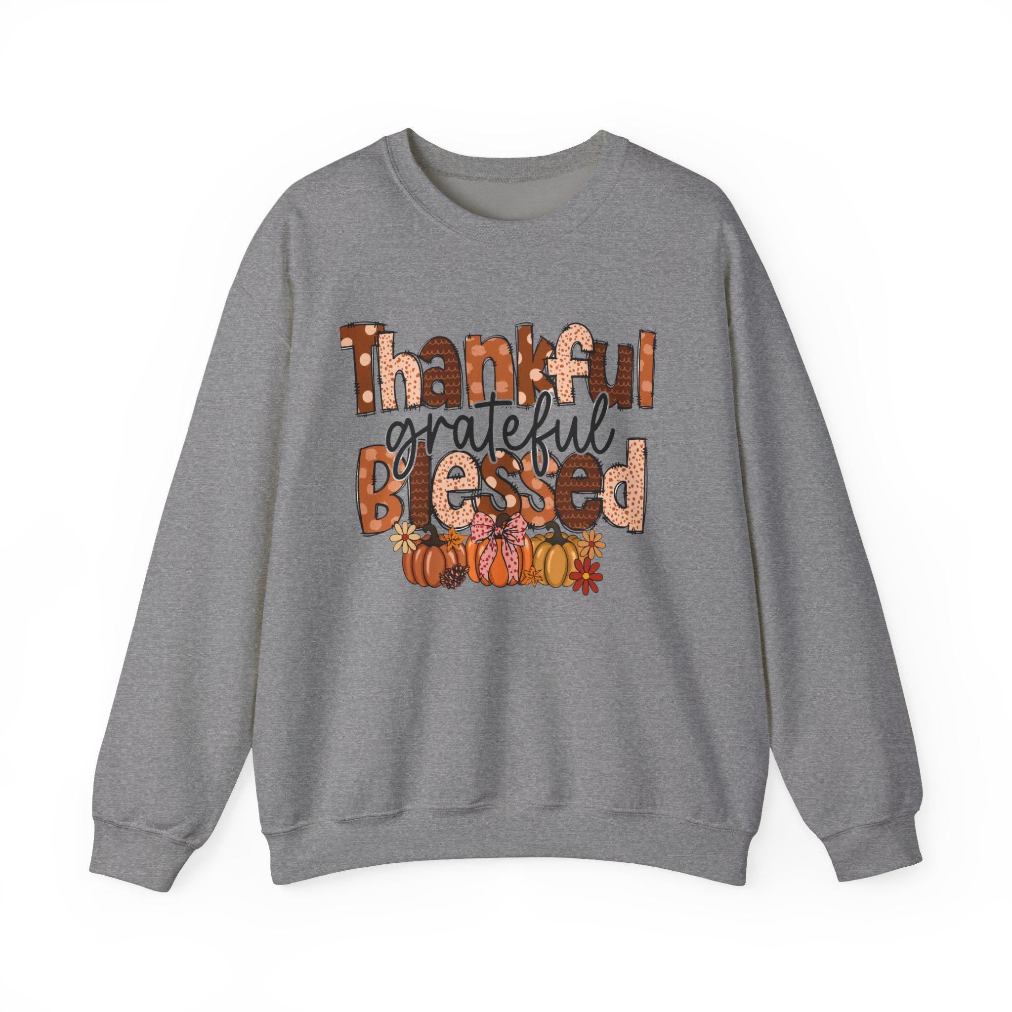 Thankful & Blessed Crewneck Sweatshirt | Fall Fashion, Thanksgiving Gift, Cozy Casualwear, Autumn Apparel, Unisex Sweatshirt