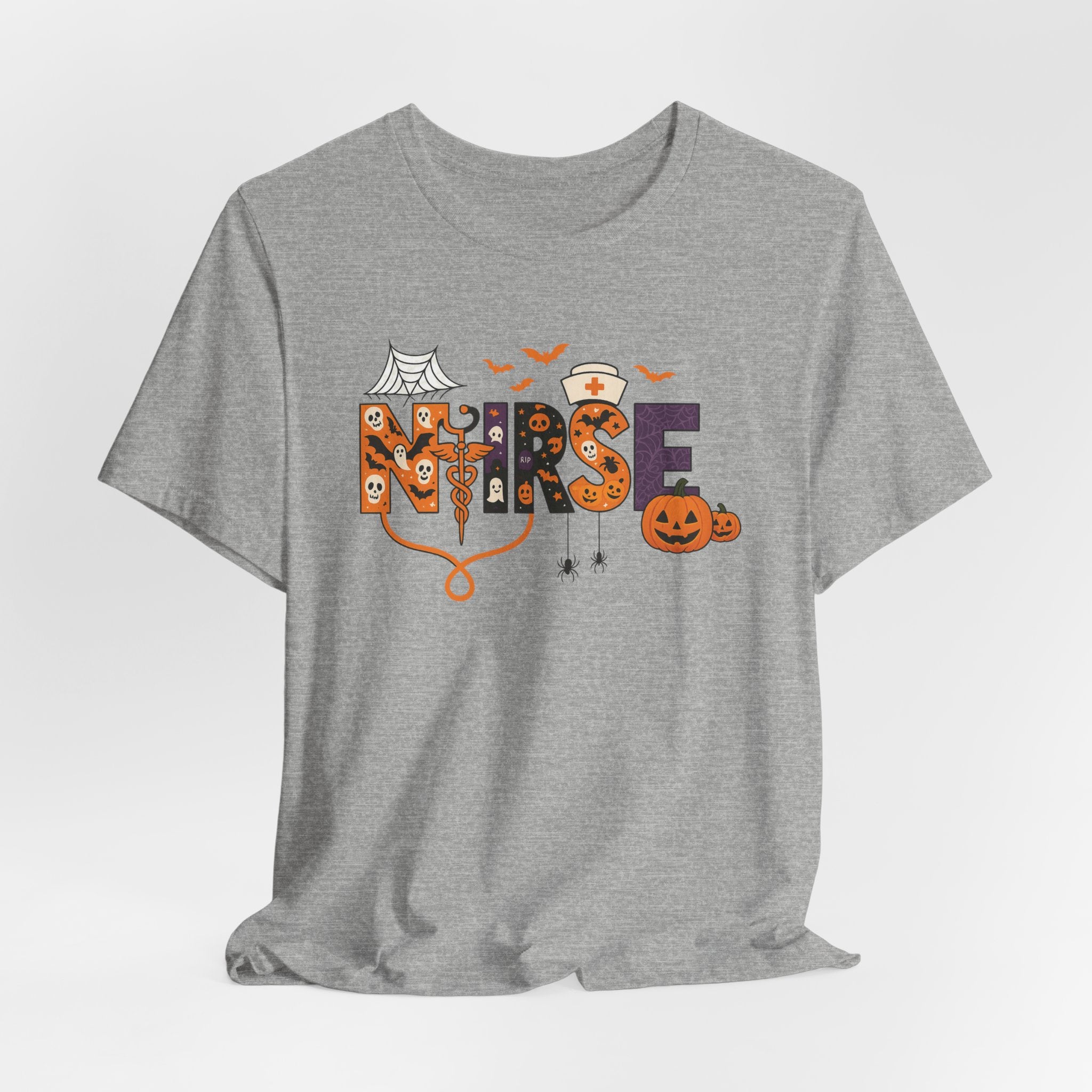 Halloween Nurse T-Shirt, Unisex Short Sleeve Spooky Halloween Costume