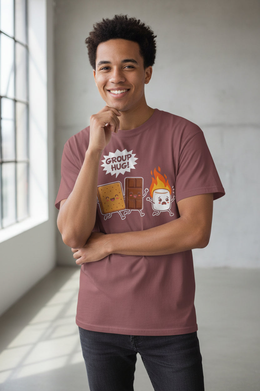 S'mores Group Hug T-Shirt — Cute Campfire Marshmallow, Chocolate & Graham Tee