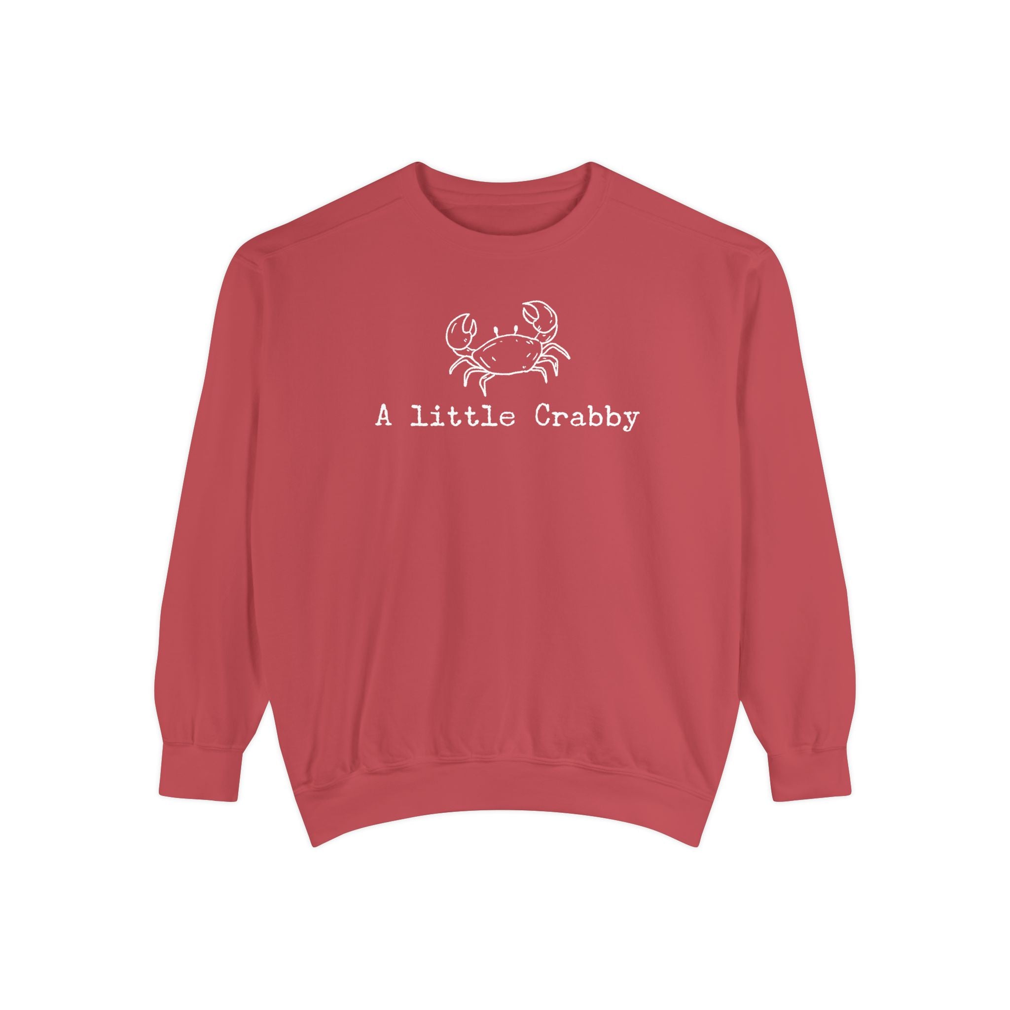 Crab Sweatshirt — "A Little Crabby" Garment-Dyed Crewneck