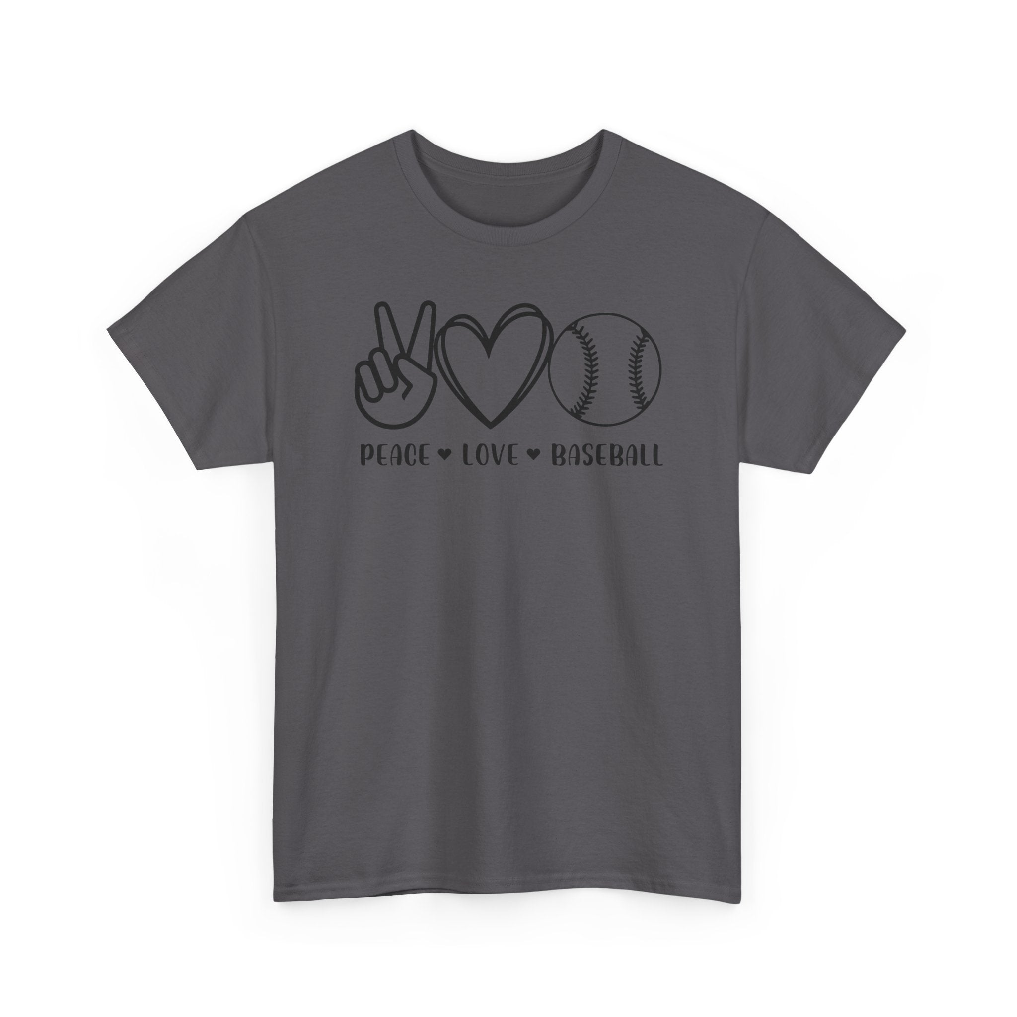Baseball Peace Love T-Shirt — "Peace • Love • Baseball" Graphic Tee