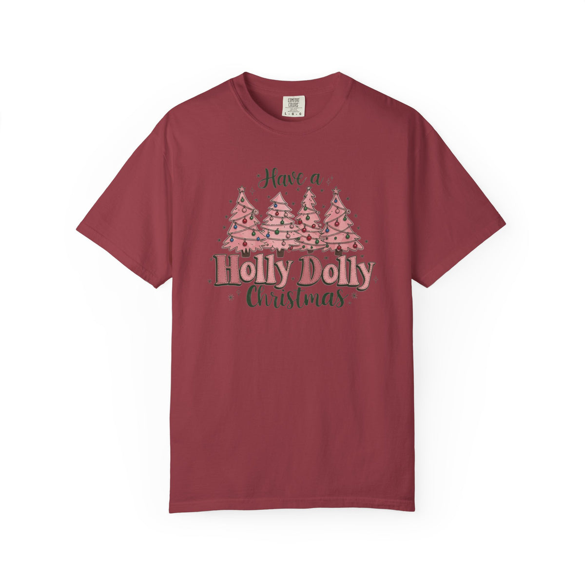 Have a Holly Dolly Christmas T-Shirt | Comfort Colors 1717 Vintage Christmas Graphic Tee
