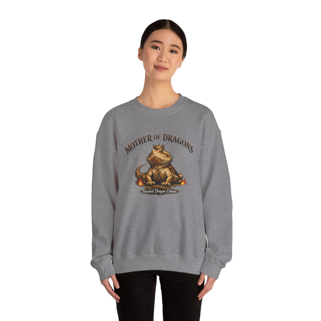Mother of Dragons Crewneck Sweatshirt | Cute Dragon Illustration