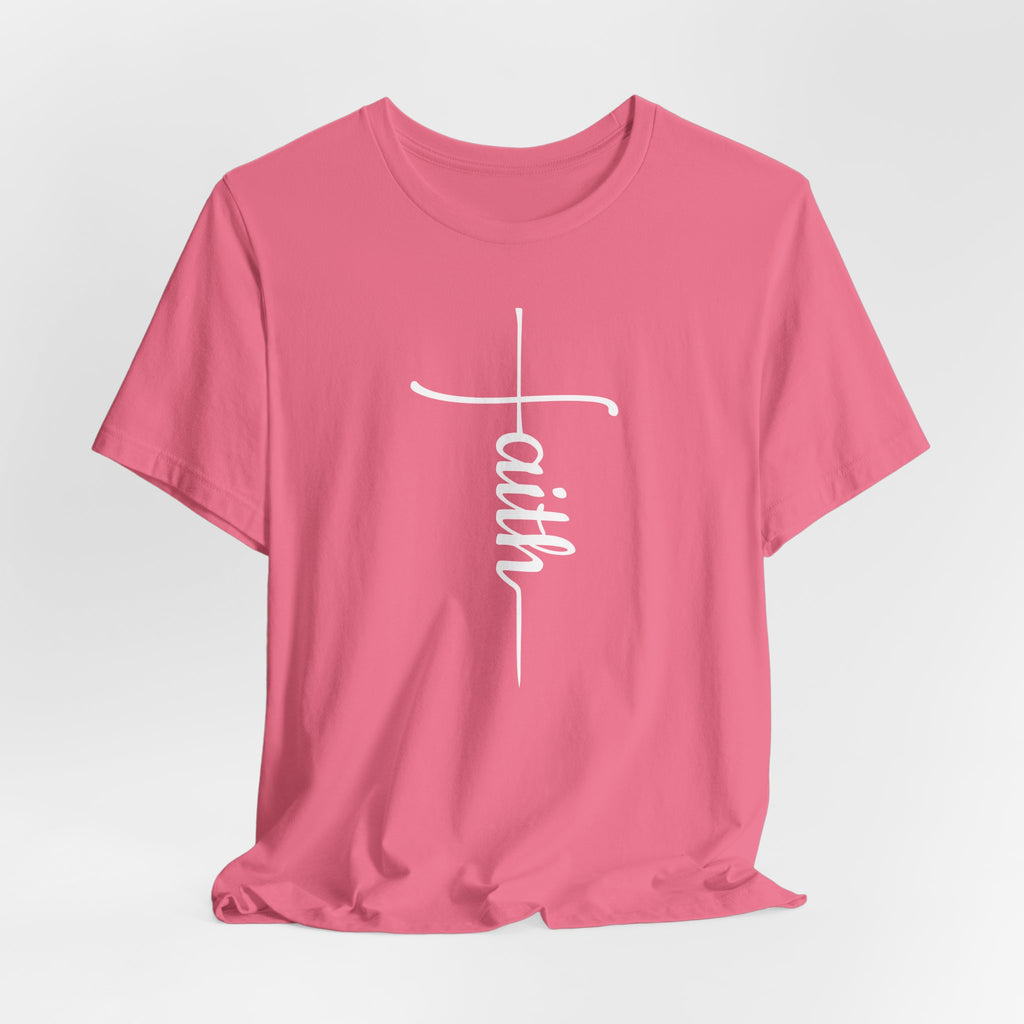 Faith Cross Shirt, Christian T-Shirt, Minimalist Scripture Tee, Bella Canvas 3001 Unisex, Religious Gift for Women Men