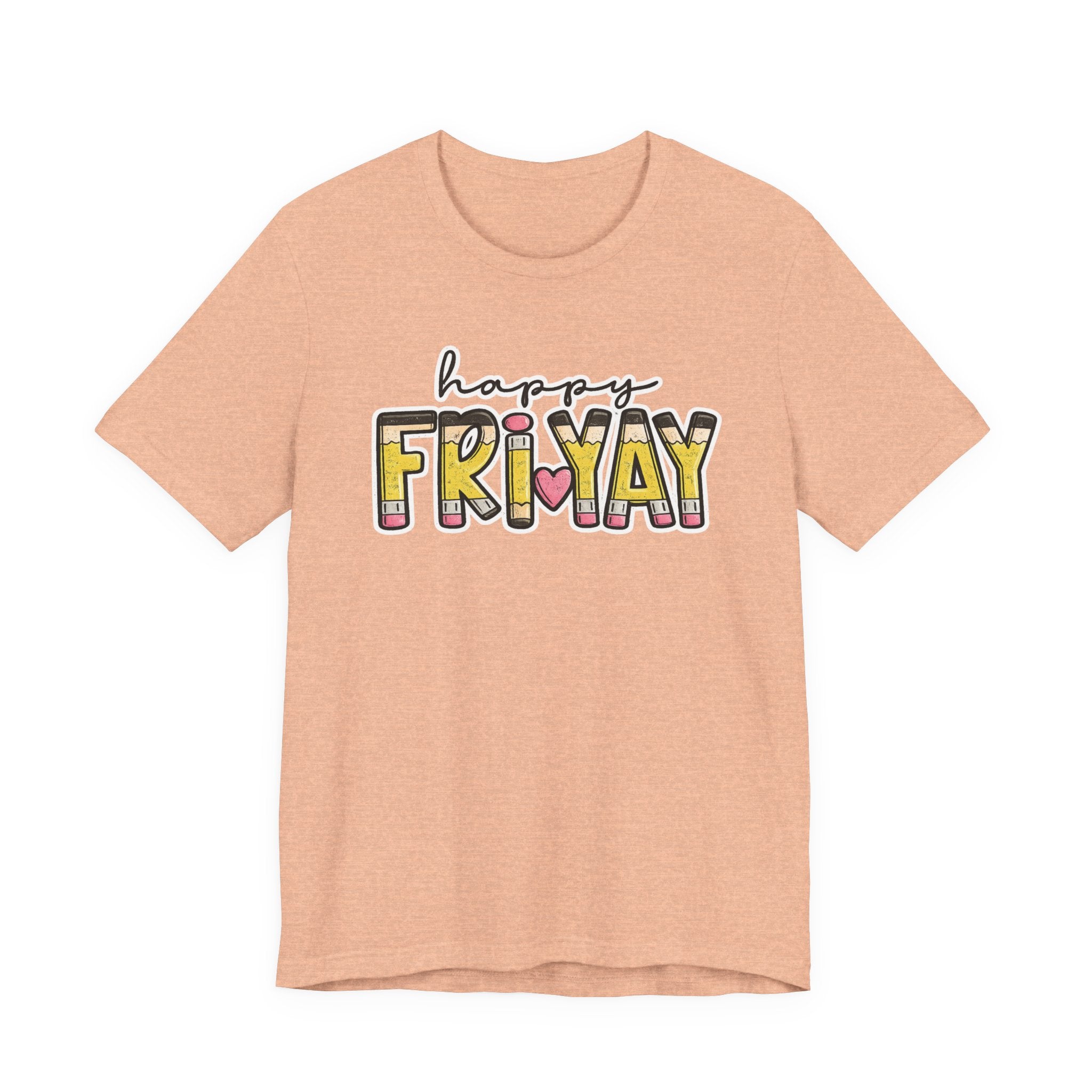 Happy Friyay Teacher Shirt  Friday Teacher Tee  Pencil Graphic T-Shirt