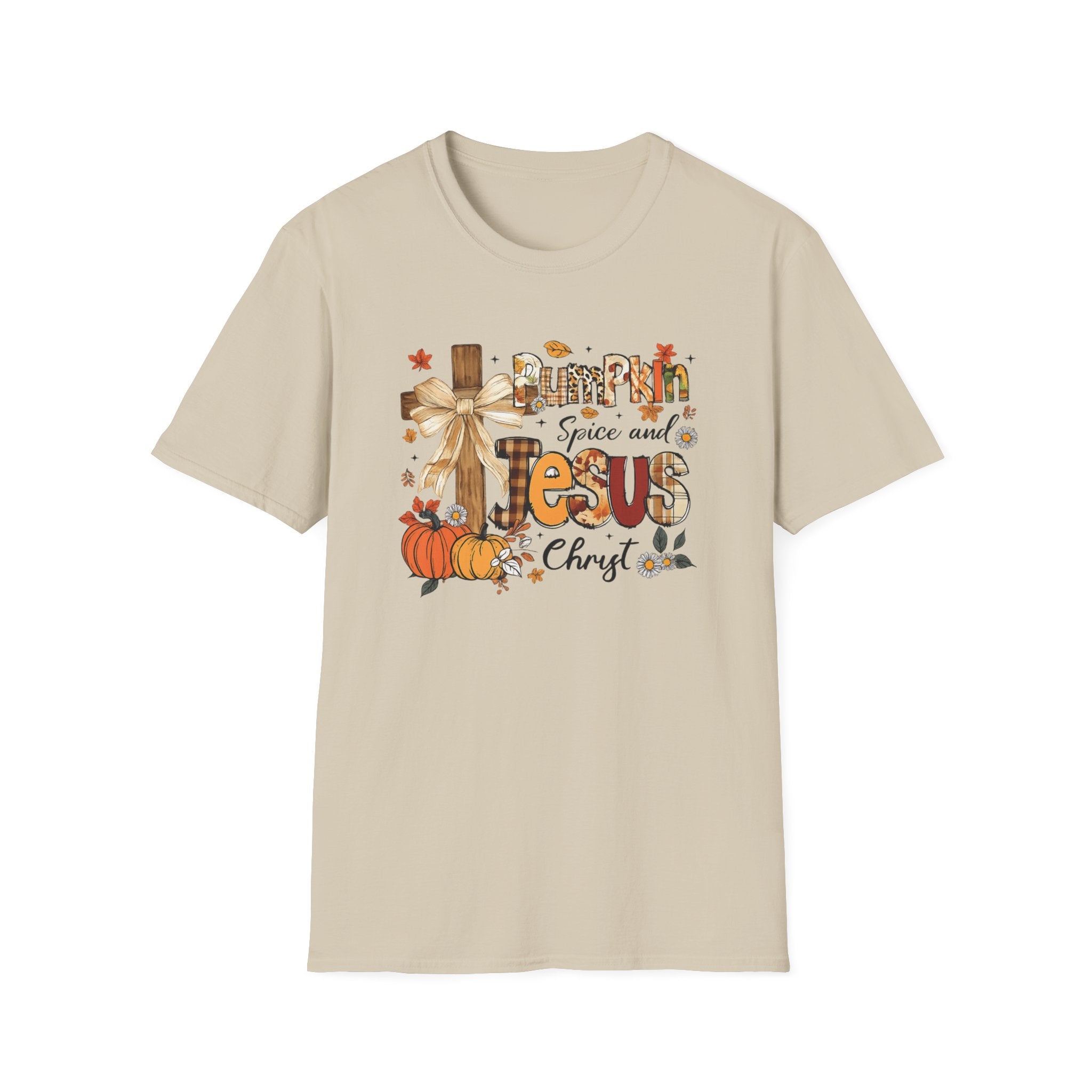 Pumpkin Spice and Jesus T‑Shirt — Fall Christian Faith Tee