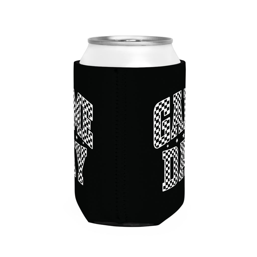Game Day Checkerboard Can Cooler Sleeve | Koozie