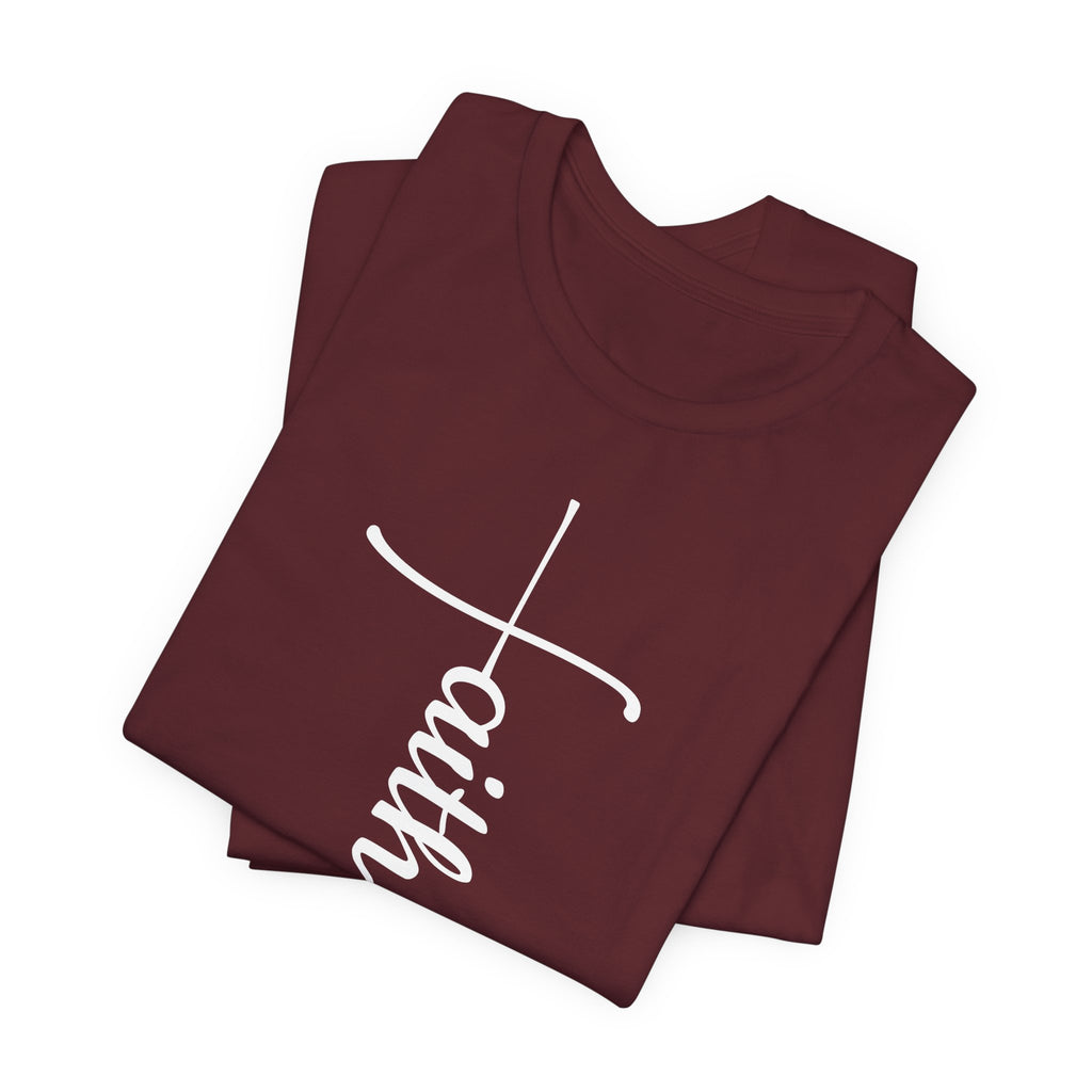Faith Cross Shirt, Christian T-Shirt, Minimalist Scripture Tee, Bella Canvas 3001 Unisex, Religious Gift for Women Men