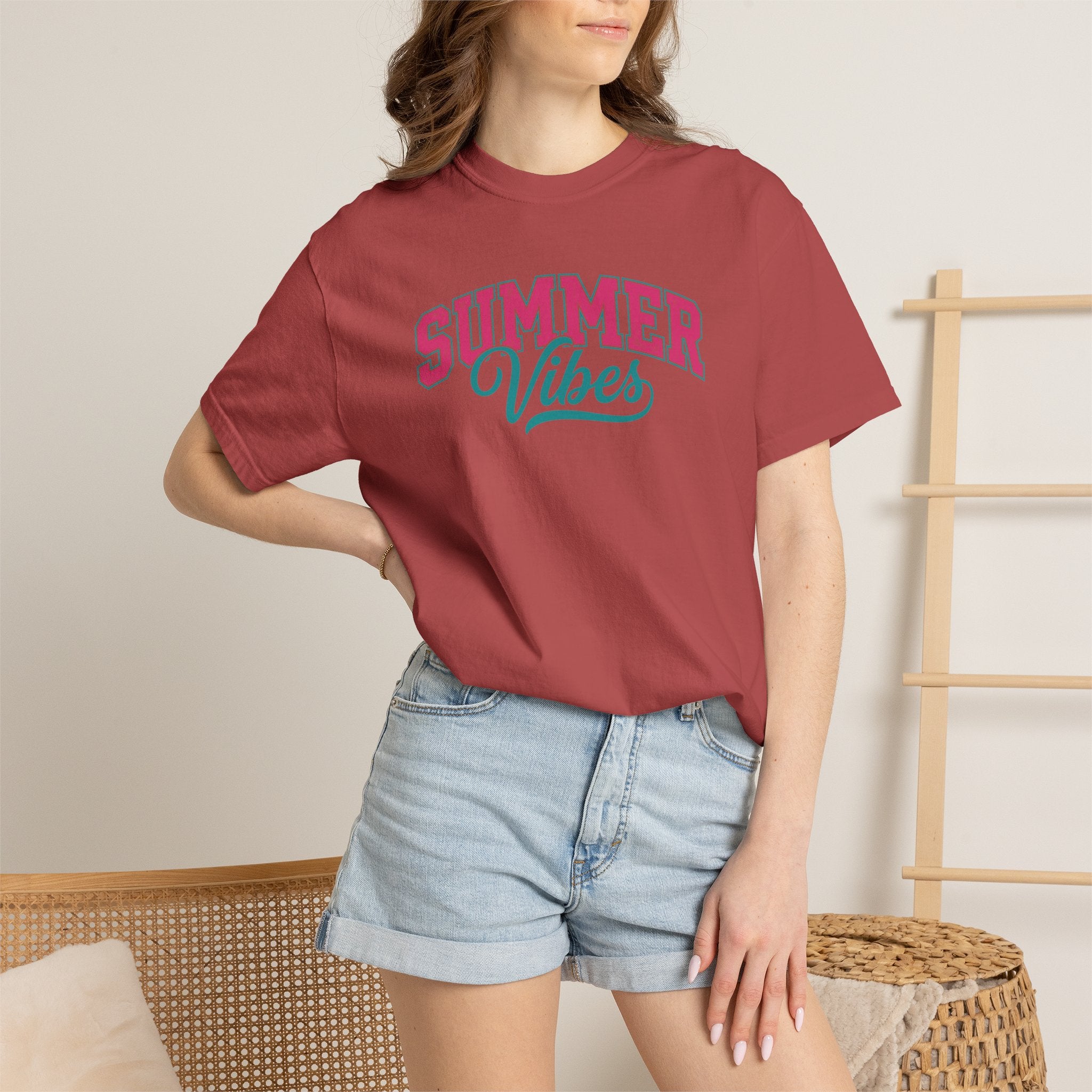 Summer Vibes T-Shirt — Retro Script Graphic Tee