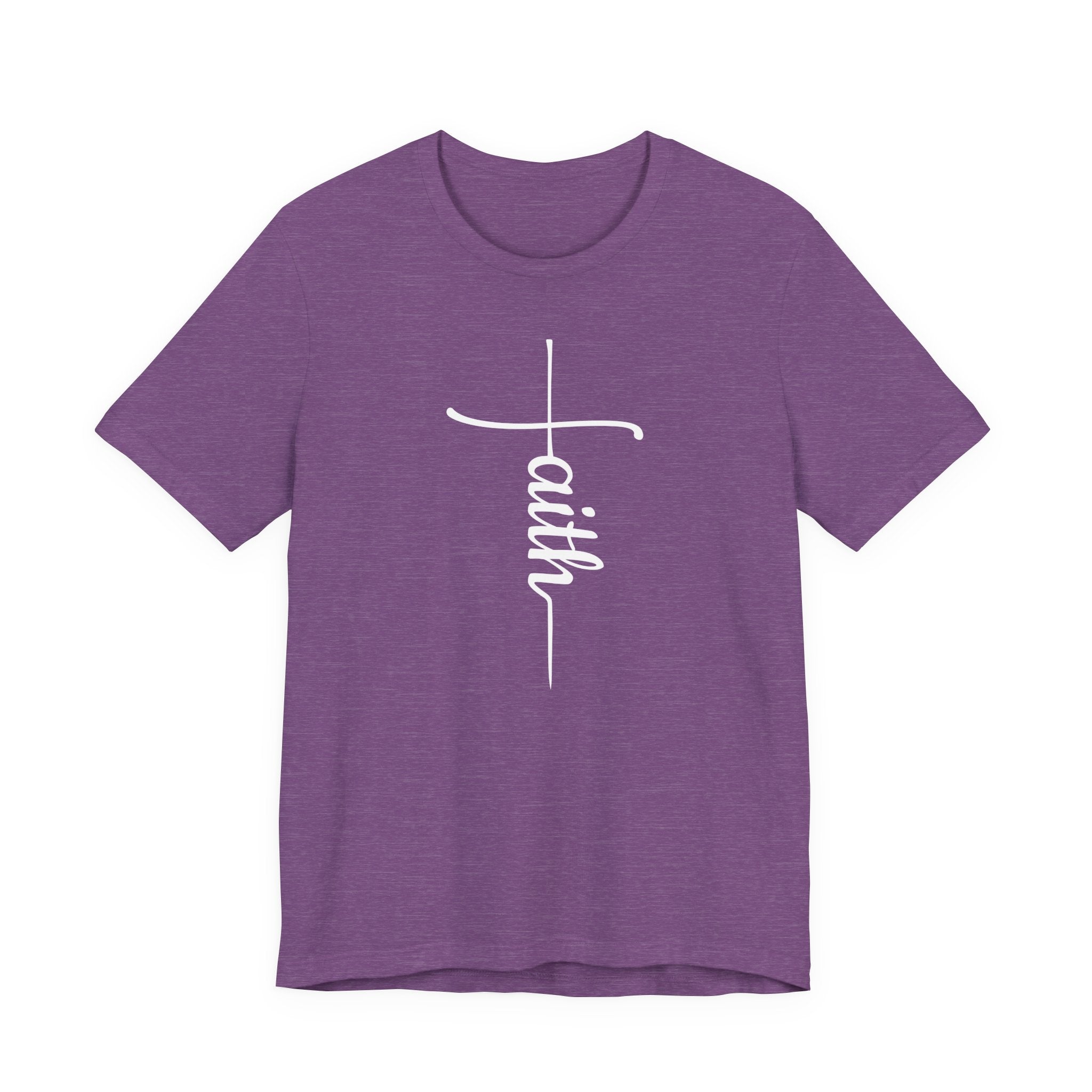 Faith Cross Shirt, Christian T-Shirt, Minimalist Scripture Tee, Bella Canvas 3001 Unisex, Religious Gift for Women Men