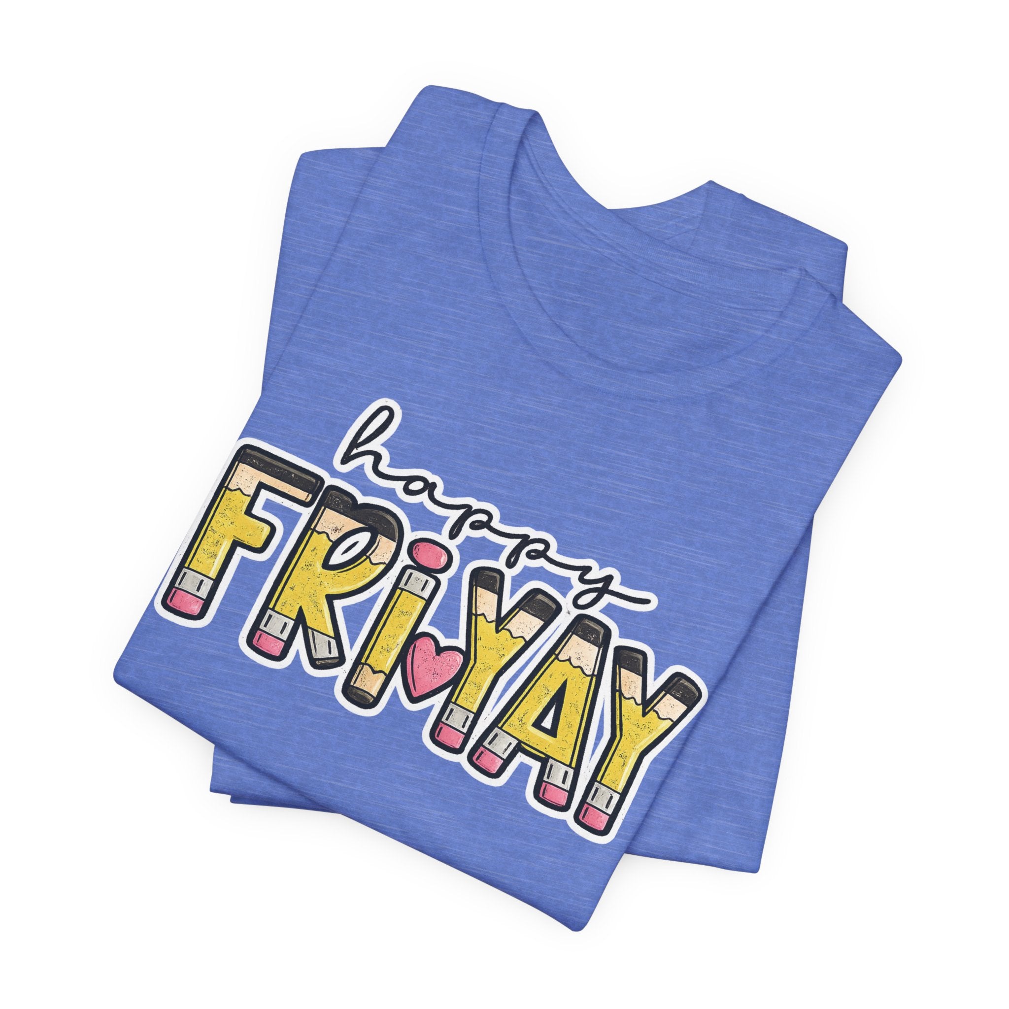 Happy Friyay Teacher Shirt  Friday Teacher Tee  Pencil Graphic T-Shirt
