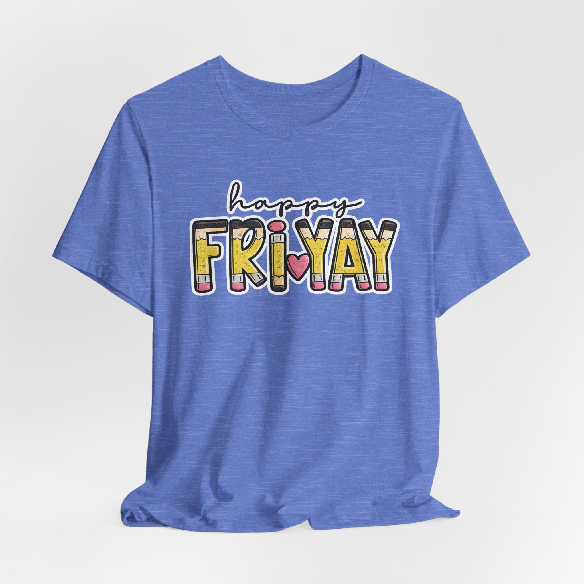 Happy Friyay Teacher Shirt  Friday Teacher Tee  Pencil Graphic T-Shirt