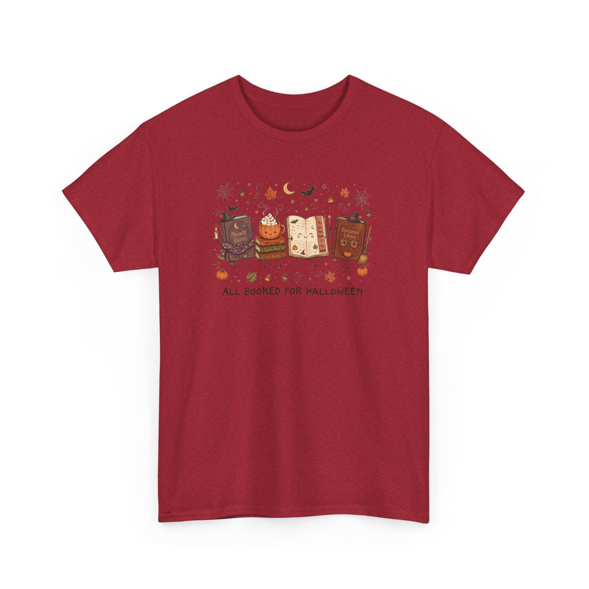 Halloween Book Club T-Shirt — "All Booked for Halloween" Cute Spooky Reading Tee