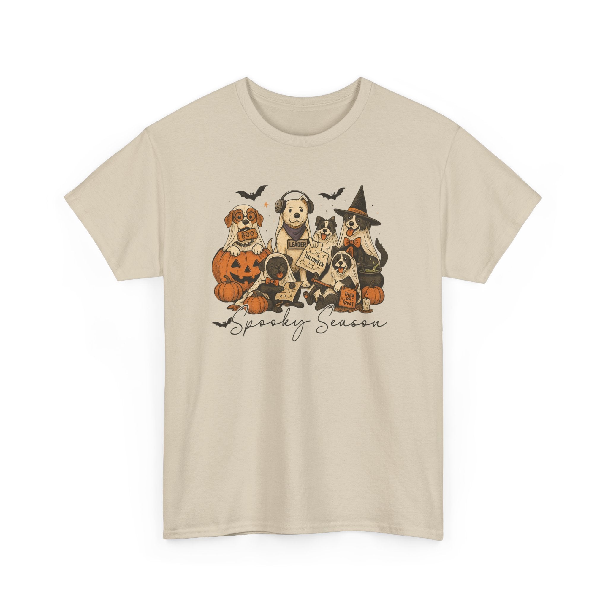 Spooky Season Dog Halloween Shirt | Cute Ghost Dogs Pumpkin Tee | Fall Dog Lover T-Shirt