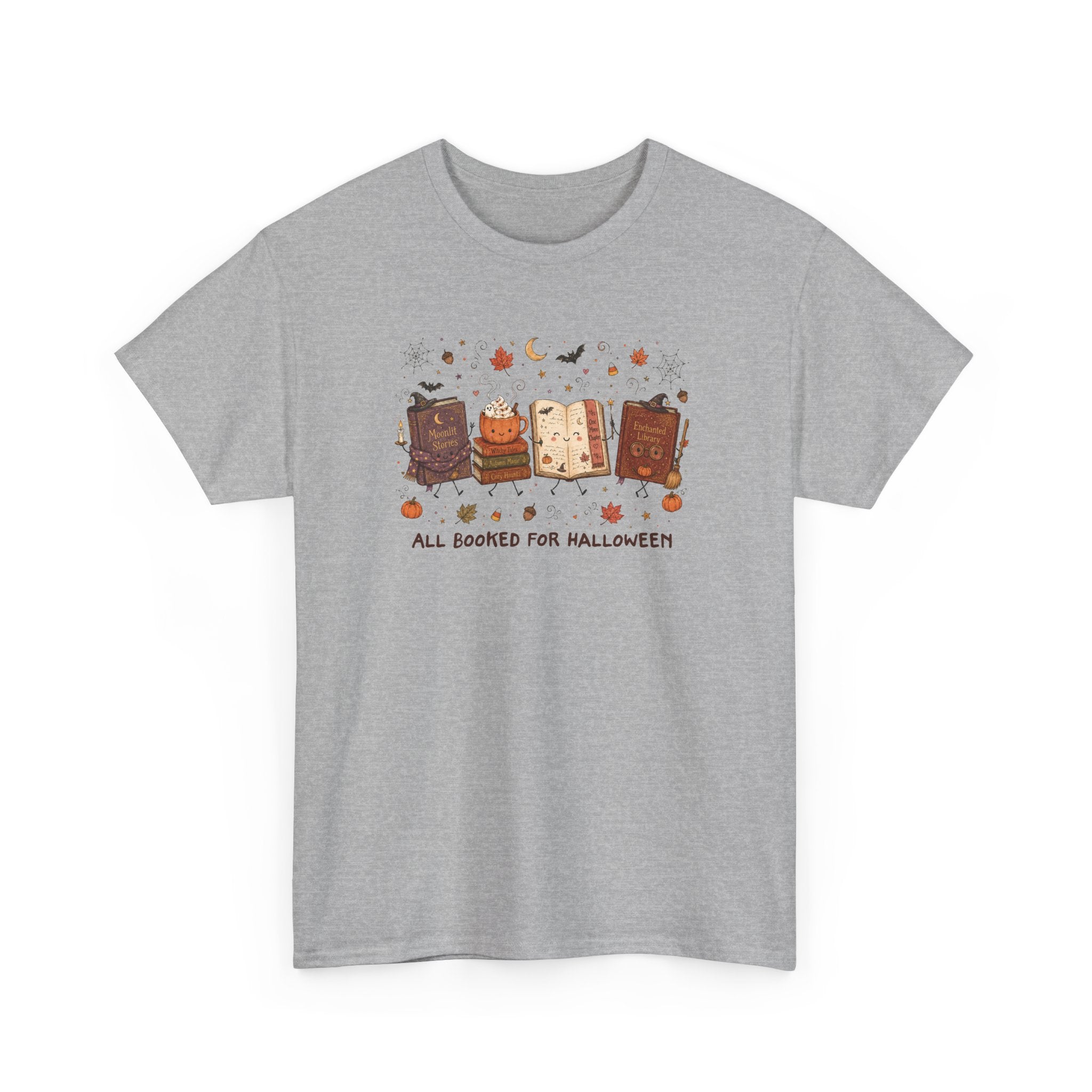 Halloween Book Club T-Shirt — "All Booked for Halloween" Cute Spooky Reading Tee