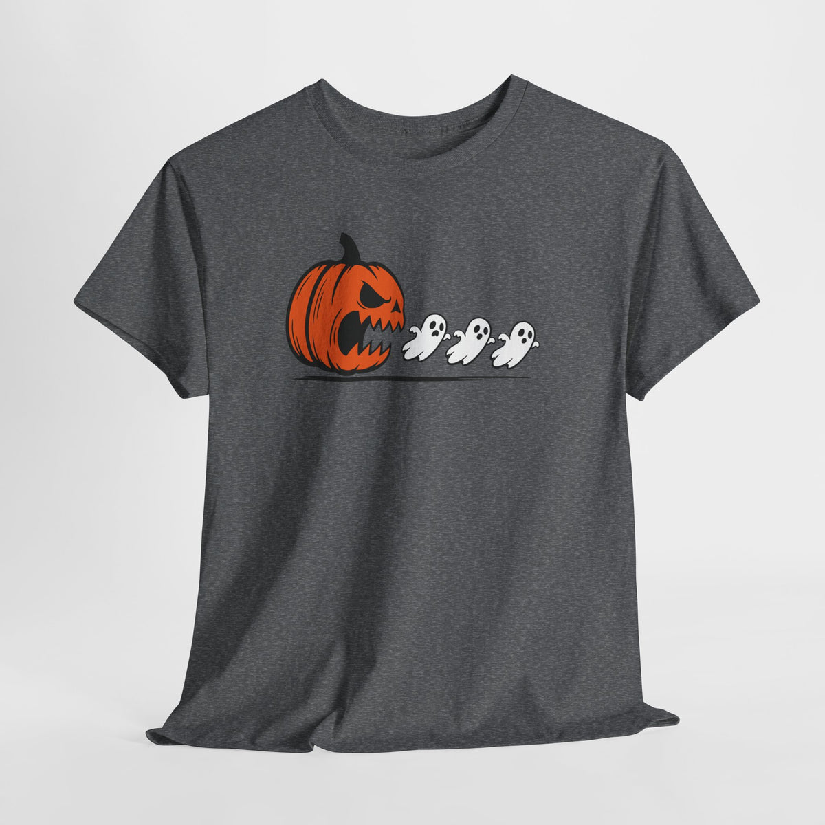 Halloween Pumpkin & Ghosts Tee — Spooky Cute Fall T-Shirt