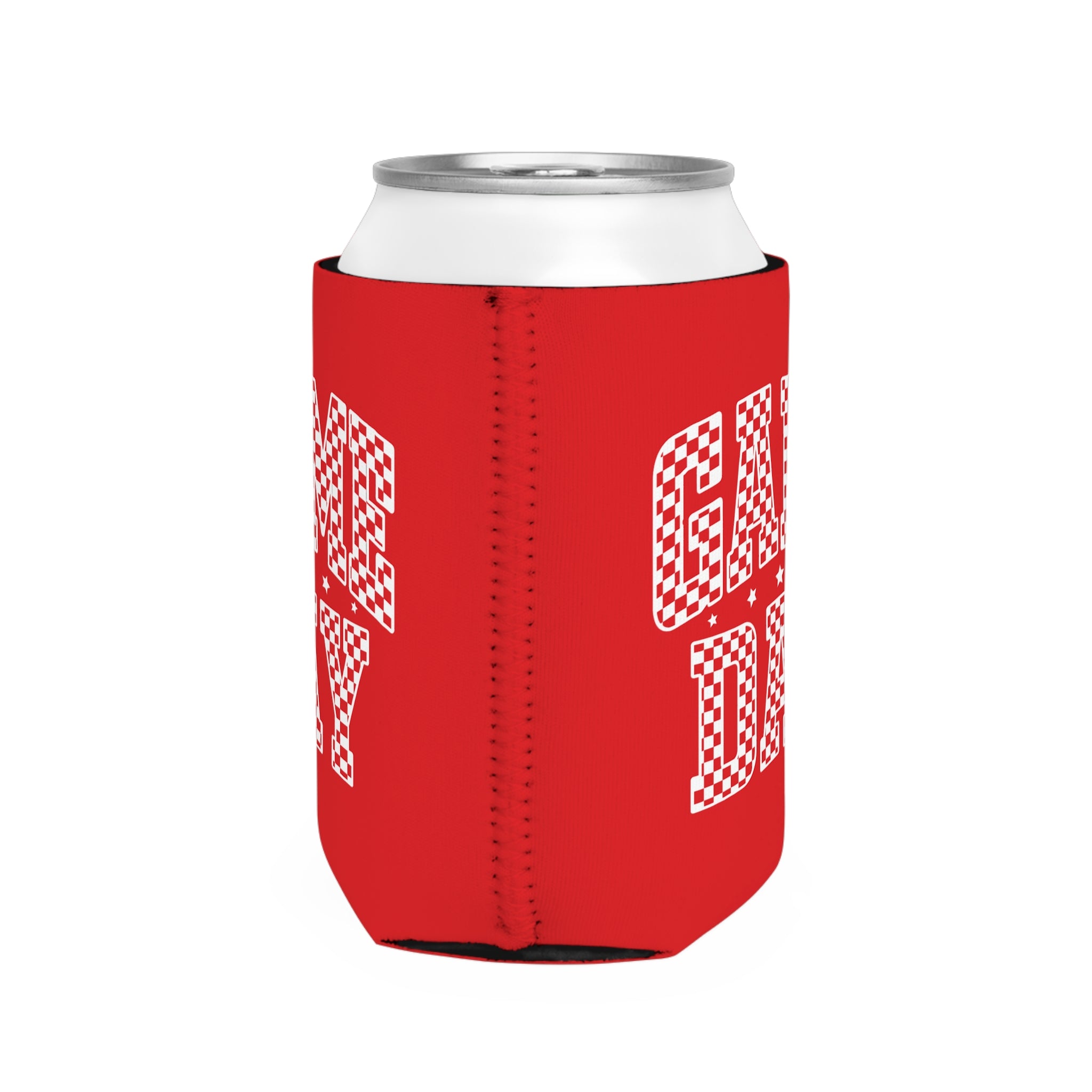 Game Day Can Cooler Sleeve, Party Beverage Holder, Tailgating Accessory, Sports Fan Gift, Outdoor BBQ Cooler